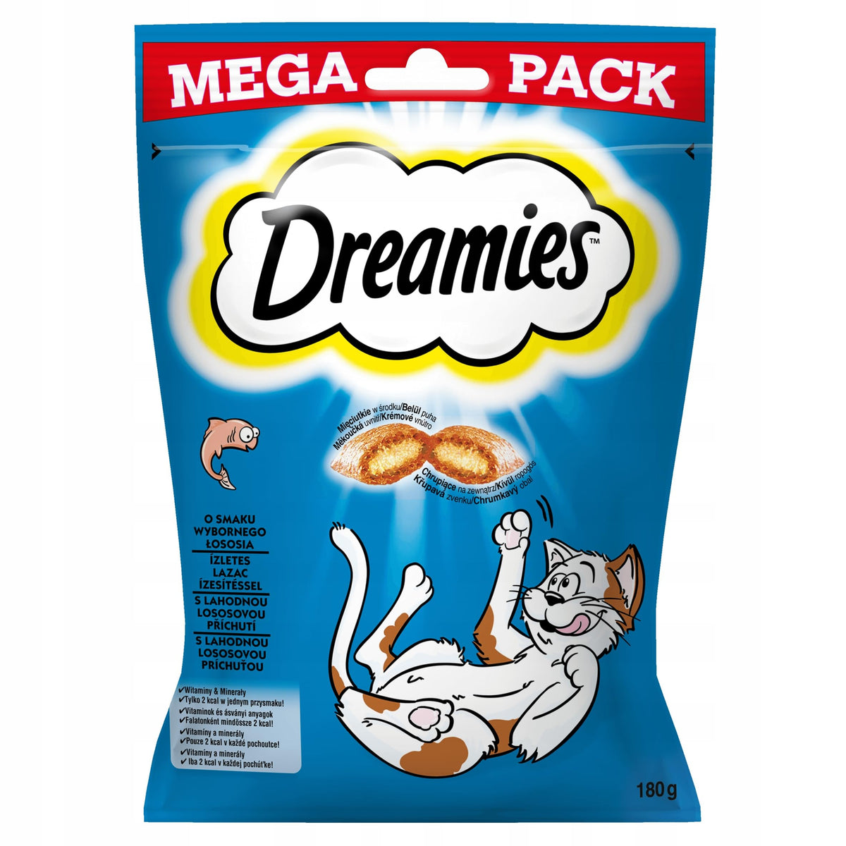 Dreamies Meaty Sticks 84-Piece, Cat Treats Tasty Snacks with Delicious Salmon, Pack of 14 x (30 g)