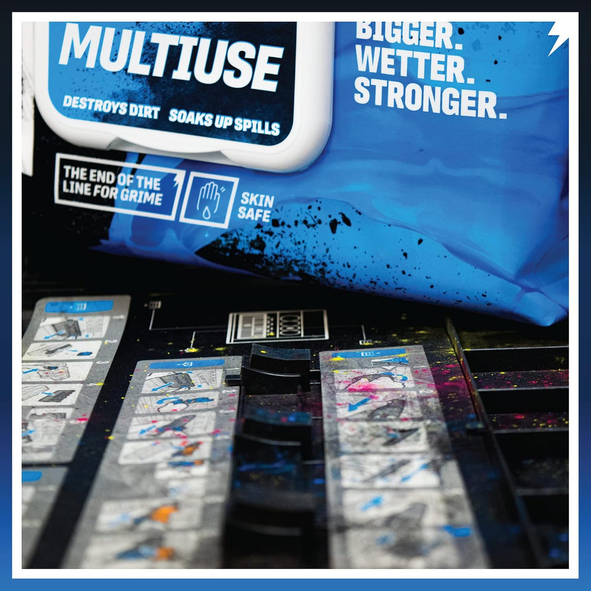 UltraGrime PRO Multiuse Wet Wipes - Heavy-Duty Cleaning Cloths & Hand Wipes Alcohol-Free - Grease, Tools, Industrial Surface Cleaning Wipes - Extra Large Professional Cloth Wipes (Pack of 100)