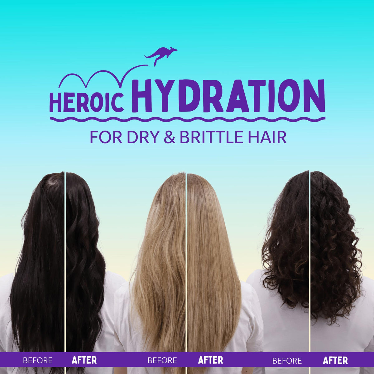 Aussie Miracle Moist Shampoo 1L Pump to Restore Brittle & Dry Hair
