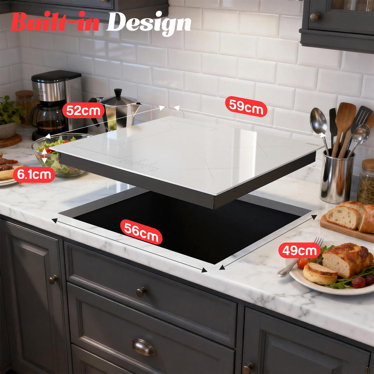 Portable Ceramic Hob, Pulg in Single Electric Hob 3600W