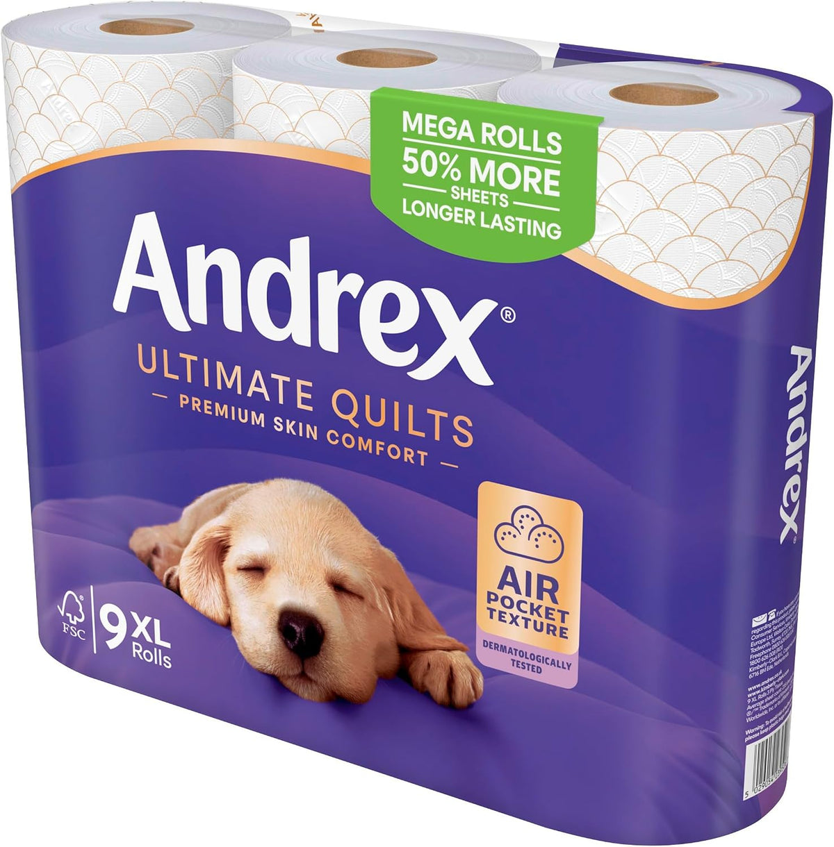 Andrex Ultimate Quilts Toilet Roll - 9 Mega Toilet Rolls