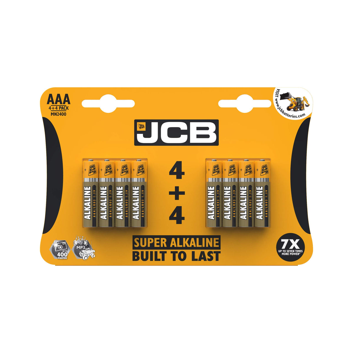 S12110 JCB D Size Super Alkaline Batteries - Pack of 4