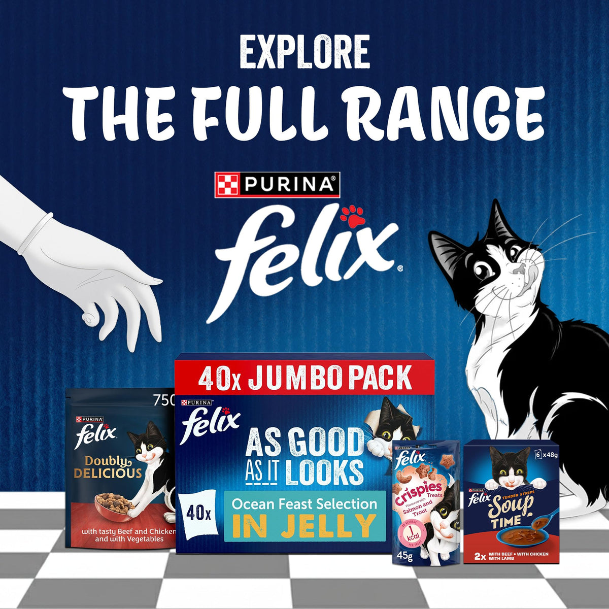 FELIX Doubly Delicious Countryside Selection in Jelly Wet Cat Food 40x85g