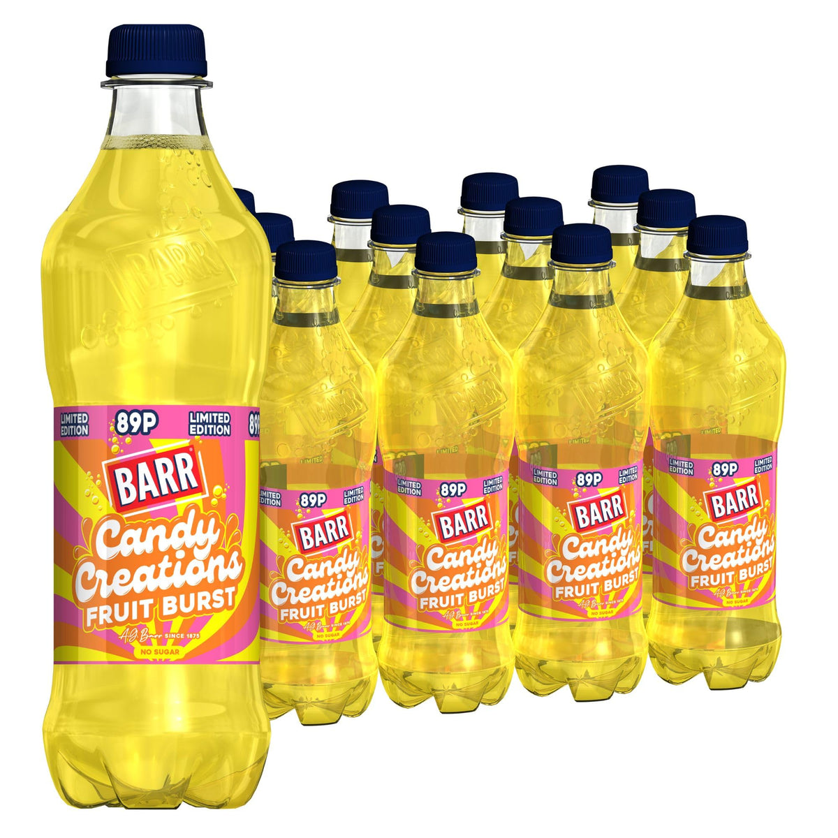 Barr Cream Soda Zero Sugar Sparkling Soft Drink, 24 Pack, 330ml Cans
