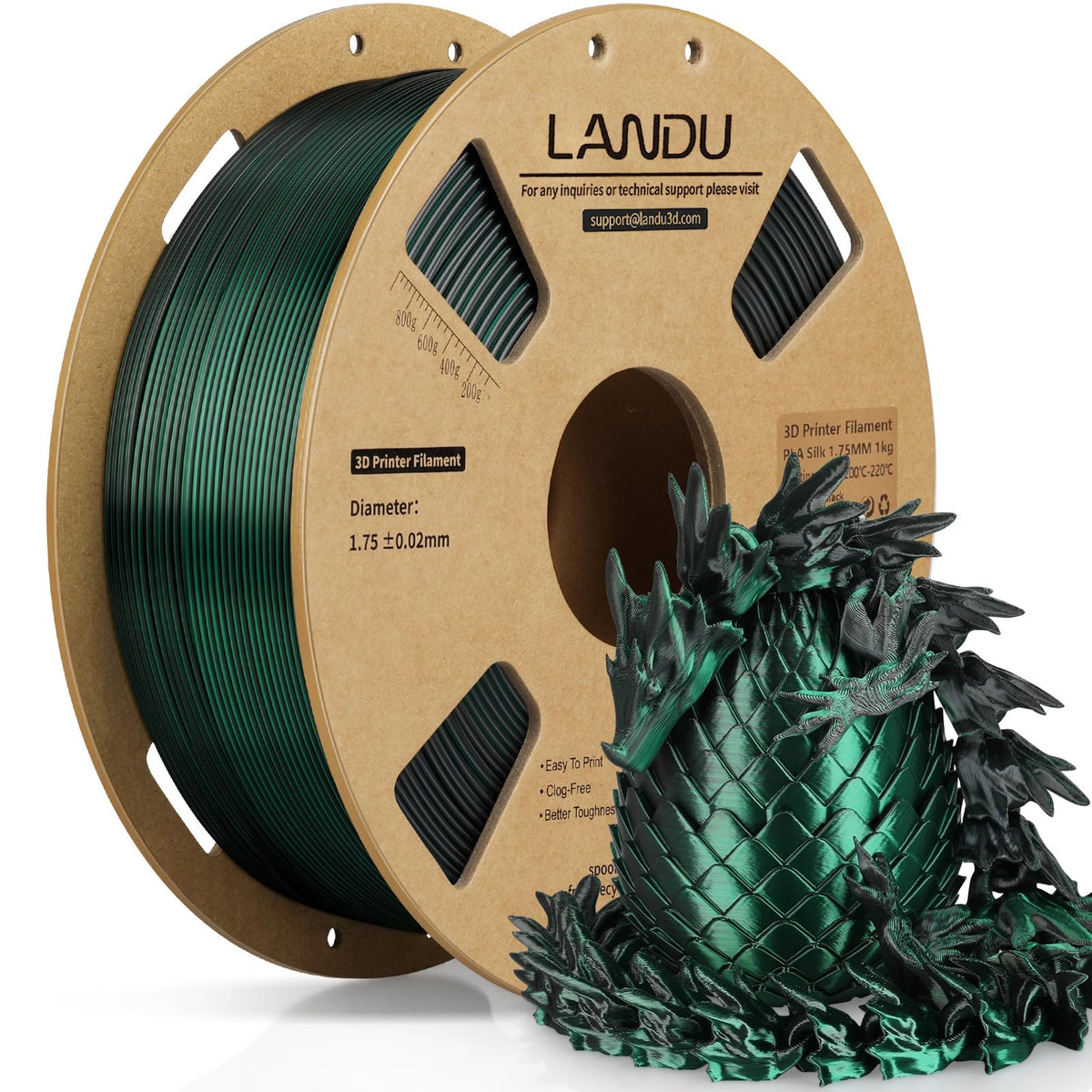 LANDU Filament Dryer 3D Printer Filament Dry Box,2 Spools Double Fast Heating Upgraded Filament Dehydrator Keeping Filaments Dry for 1.75mm/2.85mm One-Key Set for PLA PETG ABS TPU
