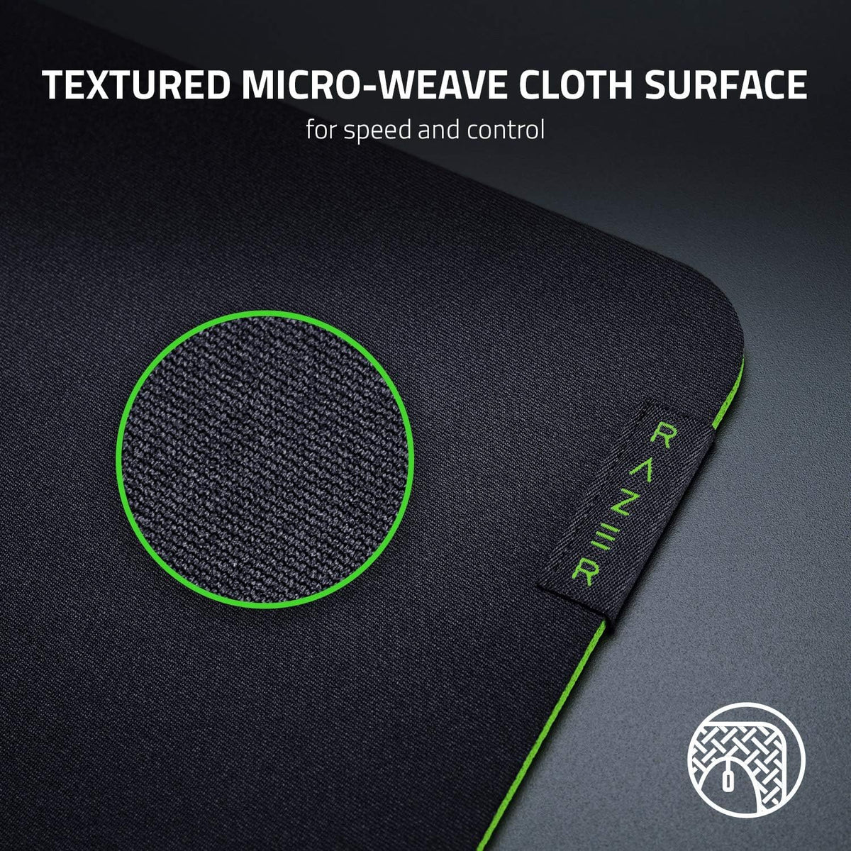 Razer Gigantus V2 Large - Soft Large Gaming Mouse Mat for Speed and Control (Non-Slip Rubber, Textured Micro-Weave Cloth, 45 x 40 x 0.3cm) Black