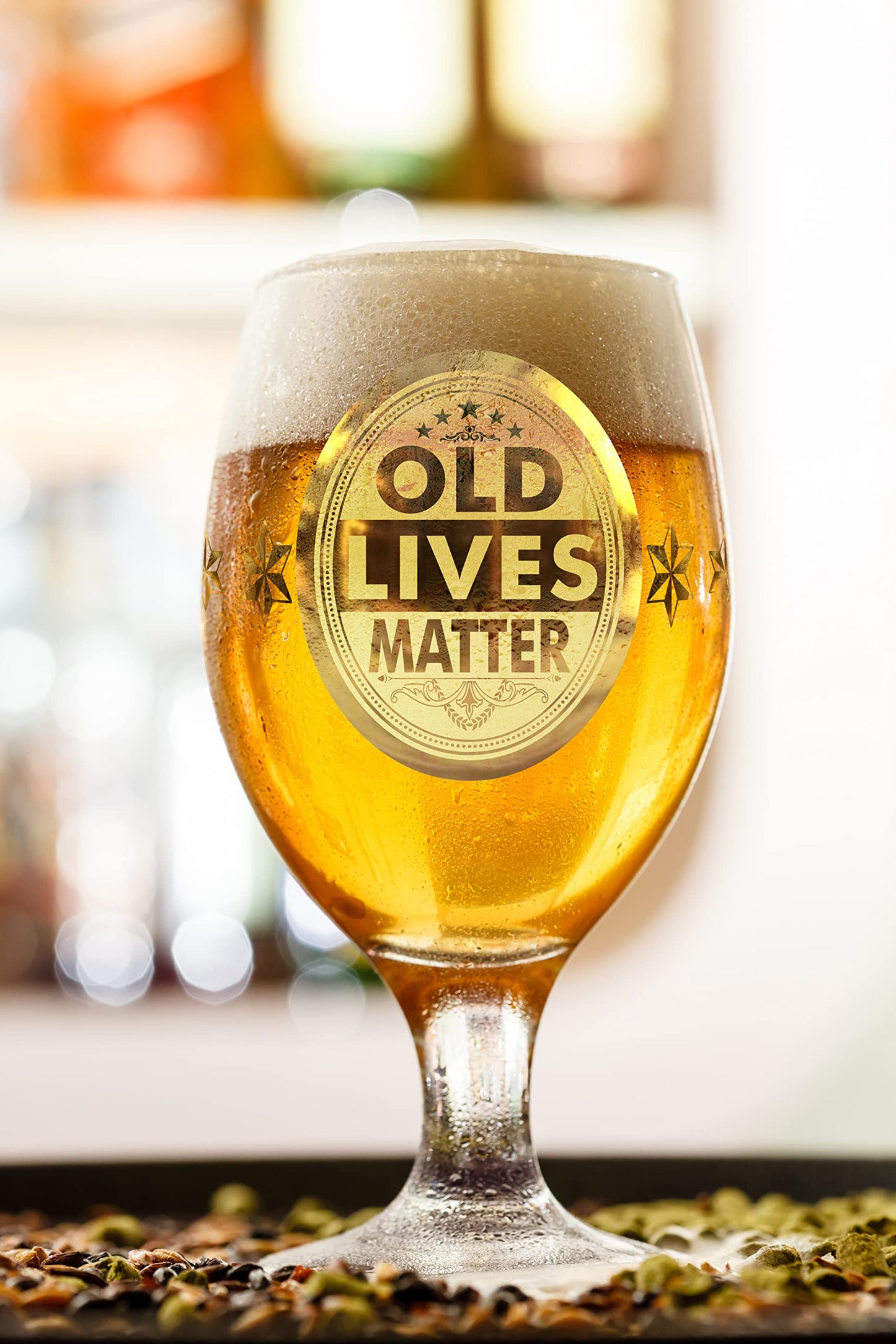 Crownly Crystal® Gold Birthday Gifts: Dad's Beer Glasses