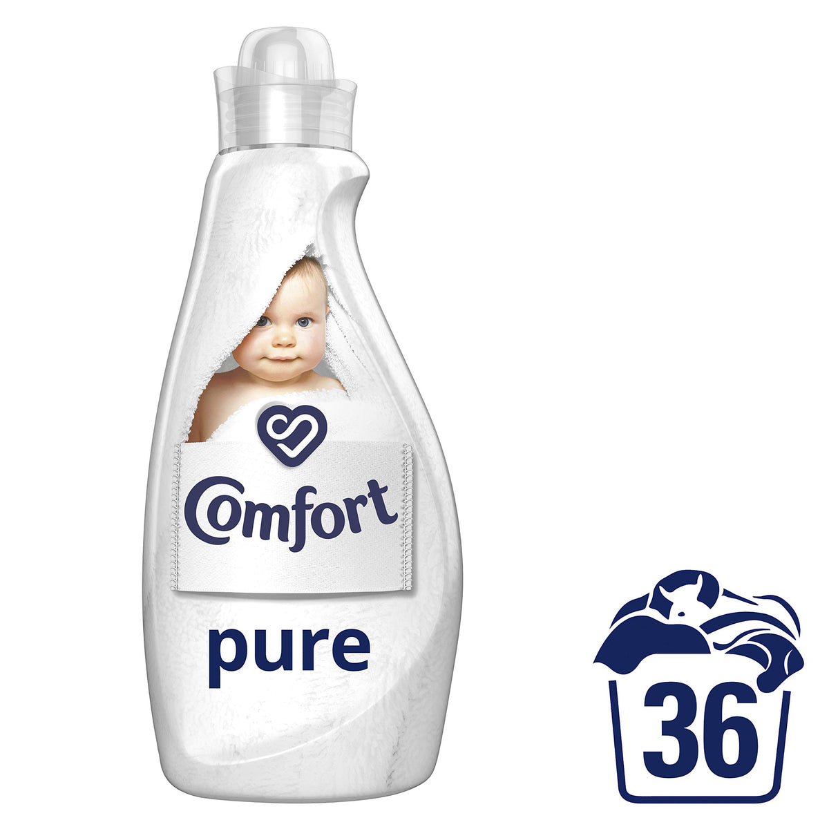 Comfort Pure Sensitive Fabric Conditioner dermatologically tested gentle next to sensitive skin 160 washes (4.8 L)