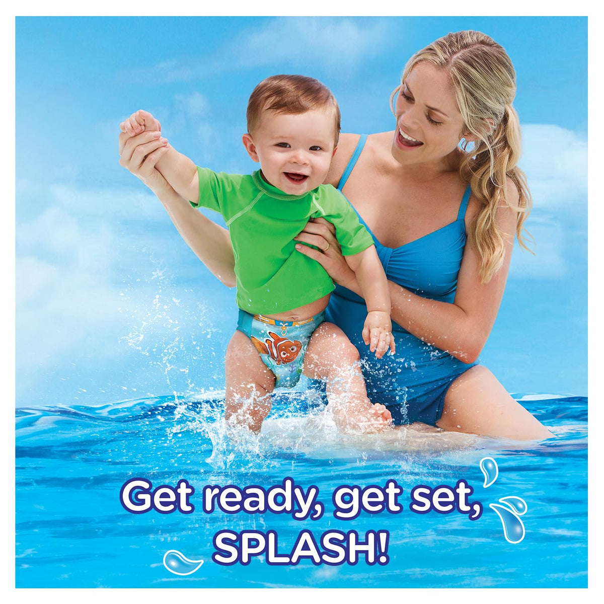 Huggies Little Swimmers, Swim Nappies, Size 5-6 - 33 Pants - Maximum Protection Swimming Nappies with Leak Guards - All-Round Stretchy Waistband