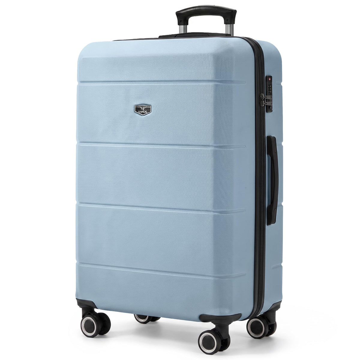 LUGG Jetset 40cm Suitcase 40x30x20cm, Ryanair Compatible Underseat Size, Hard Shell ABS, Spinner with Removable Wheels, Lightweight Travel Luggage, 1 Year Warranty