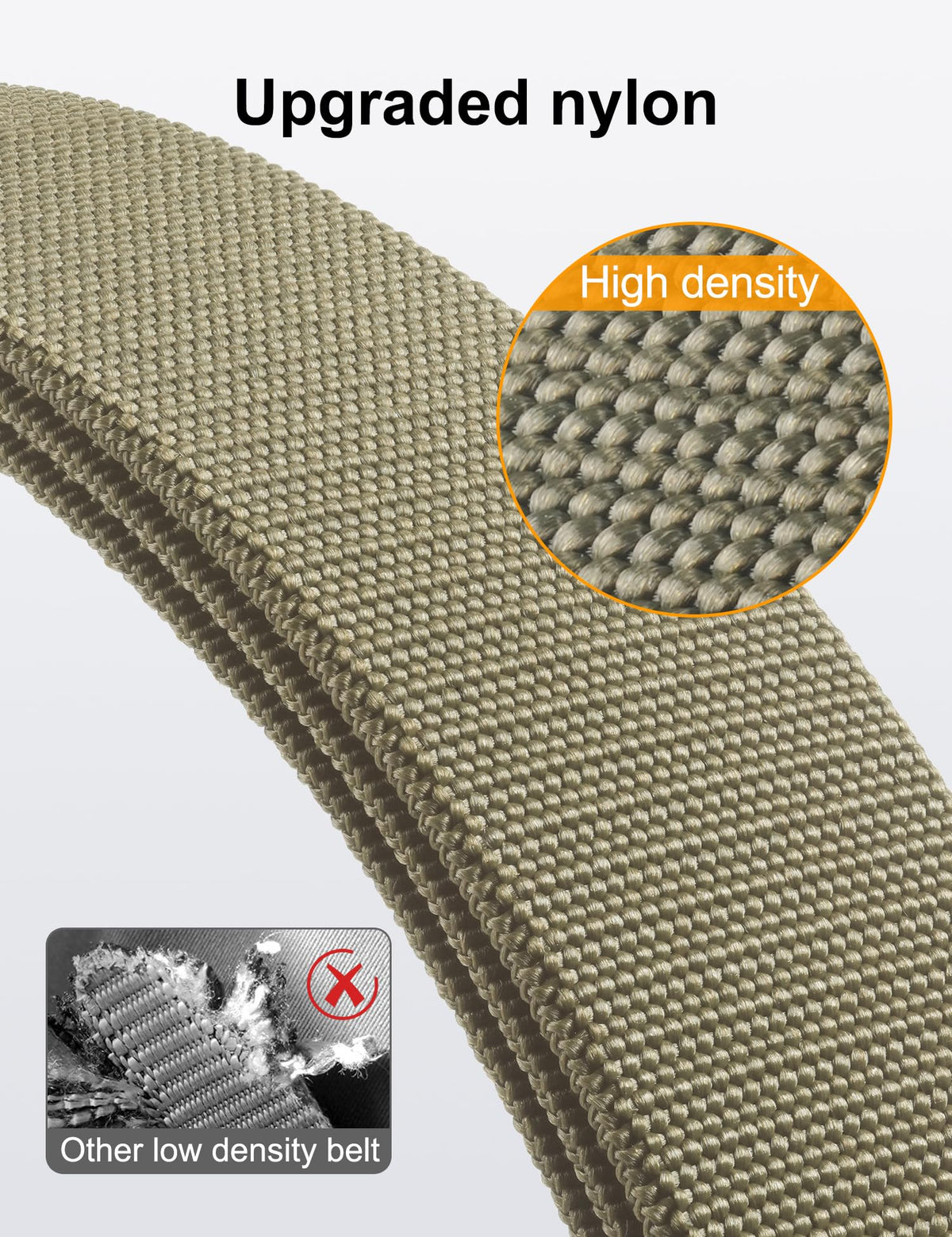 JUKMO Quick Release Tactical Belt, Military Work 1.5" Nylon Web Hiking Belt