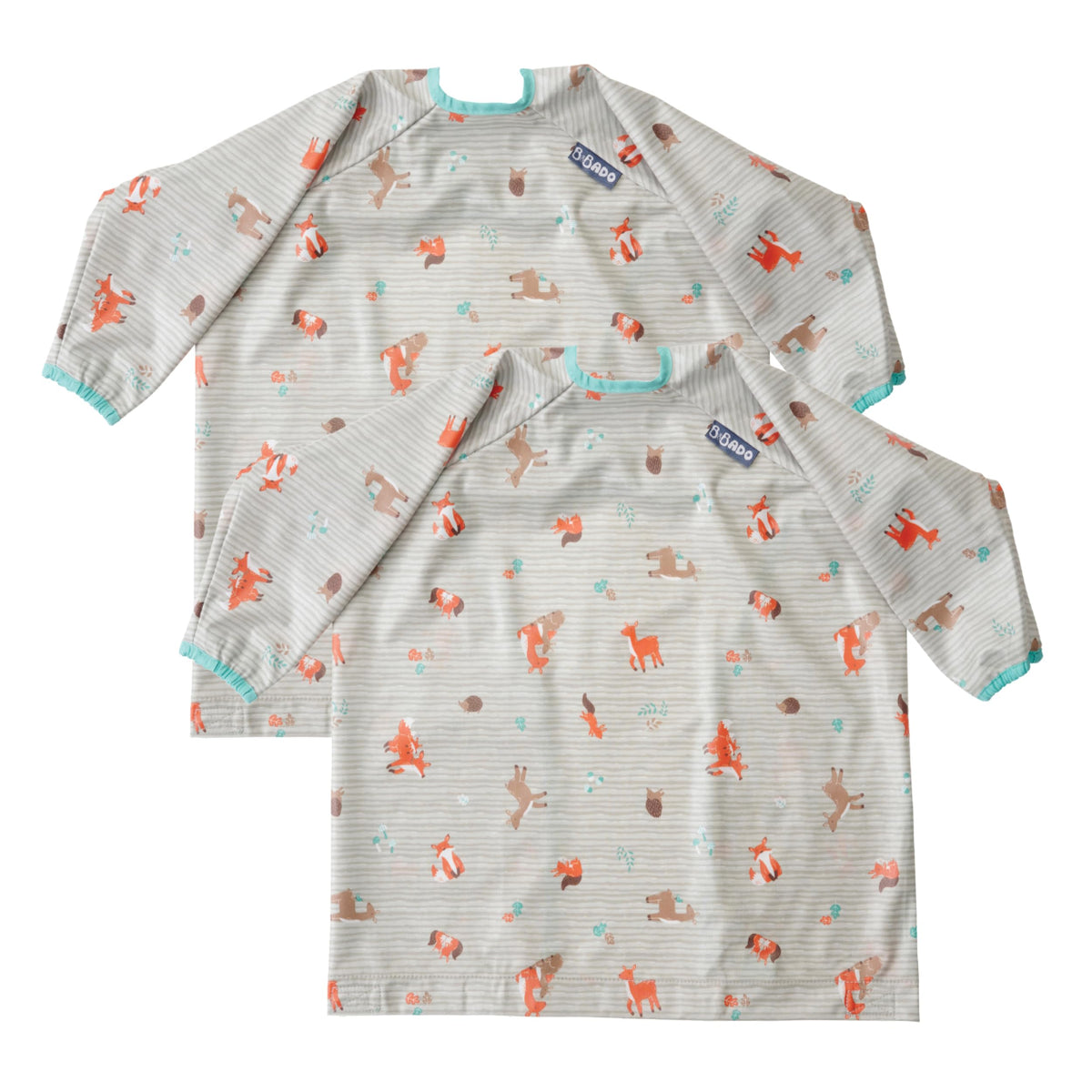 BIBaDO Long Sleeve Baby Bibs - Coverall Weaning Bib with Highchair Strap