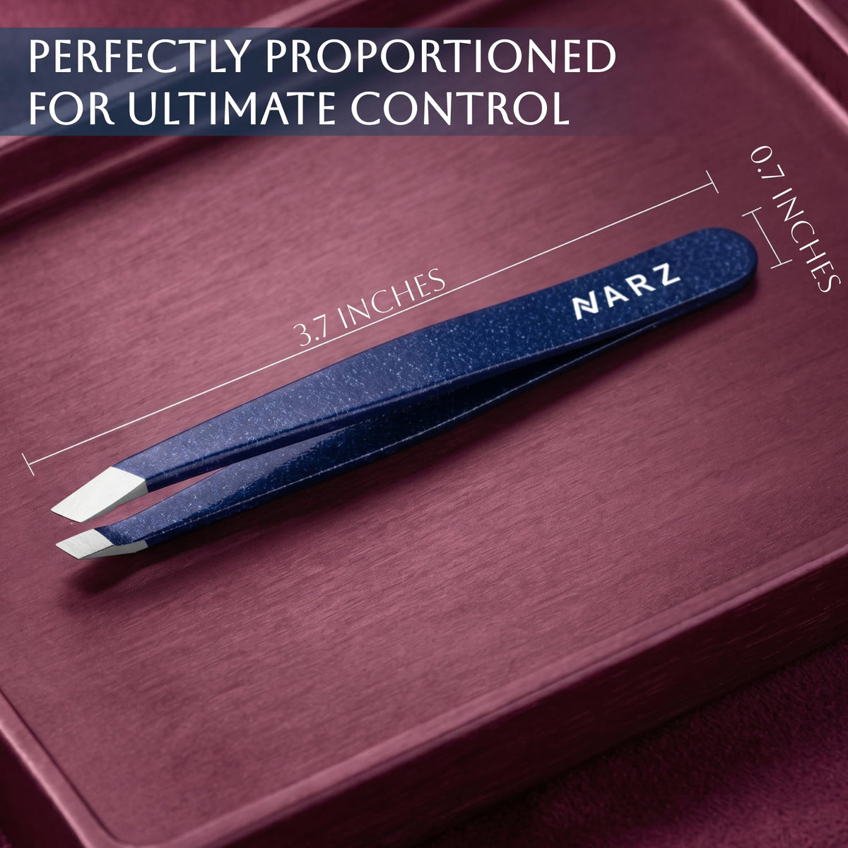 NARZ 1 Piece Professional Tweezer for Facial Hair Women & Men Stainless Steel Precision Tweezers for Ingrown Hair Tweezers for Men & Women (Shiny Black)