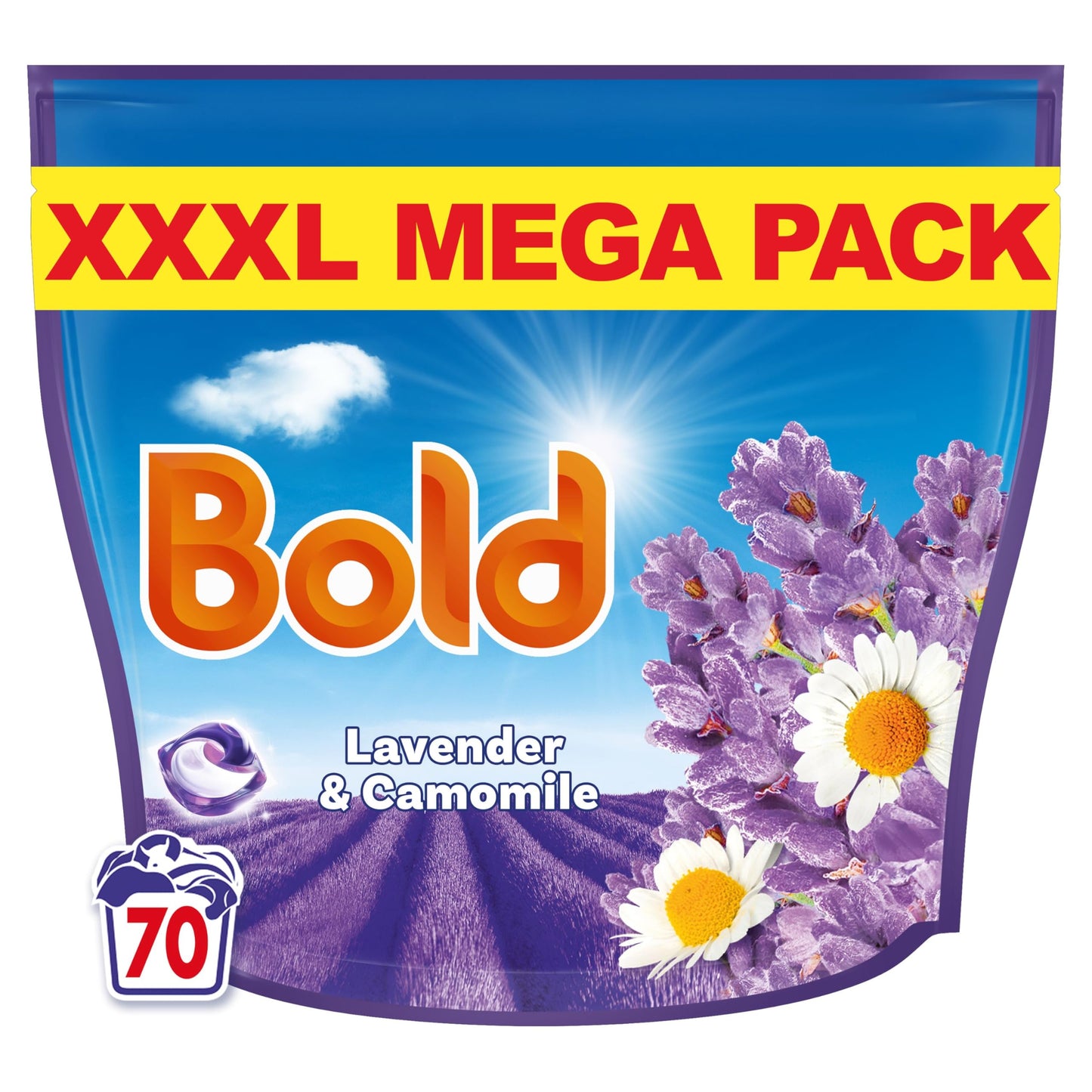 Bold Lavender and Camomile PODS® Washing Liquid Laundry Detergent Capsules 85 Washes, 85ct, Outdoor Freshness that Lasts and Lasts, with Built-in Lenor Softener