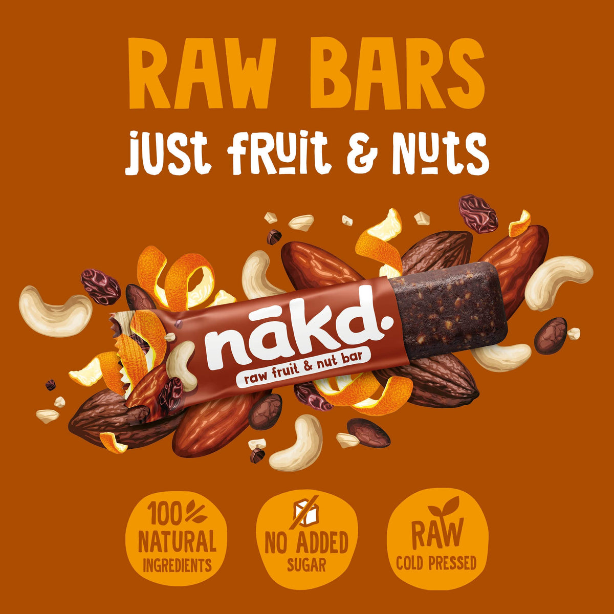 Nakd Bakewell Tart Natural Fruit & Nut Bars - Vegan - Gluten Free - Healthy Snack, 35 g (Pack of 18)