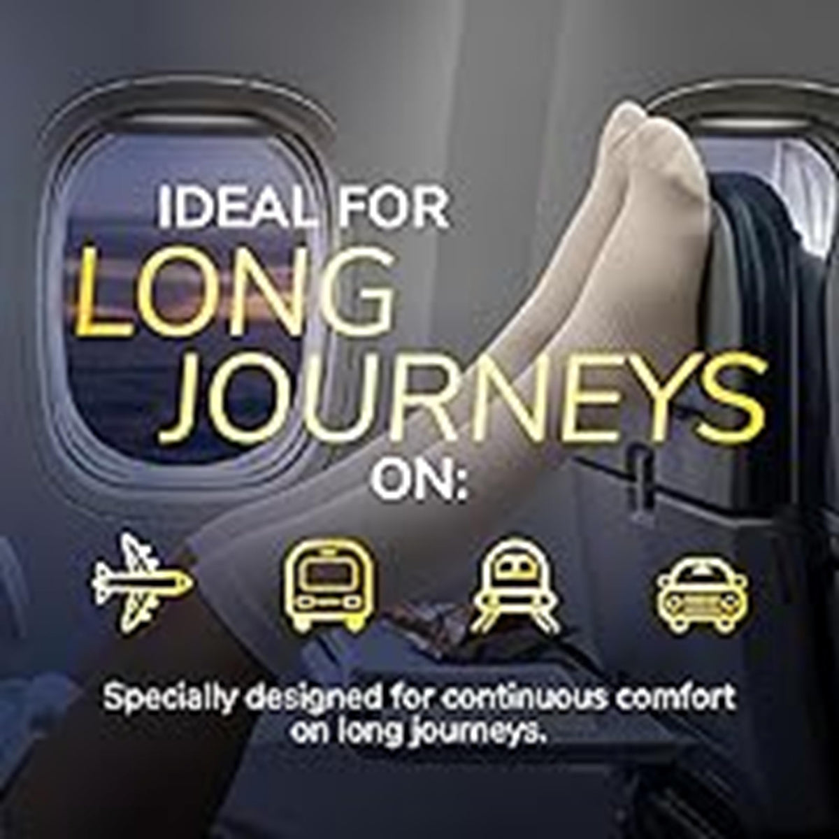 Dr. Scholl's Flight Socks - Clinically Proven Compression Socks for Flight Travel - Help Prevent Swollen Ankles and Deep Vein Thrombosis