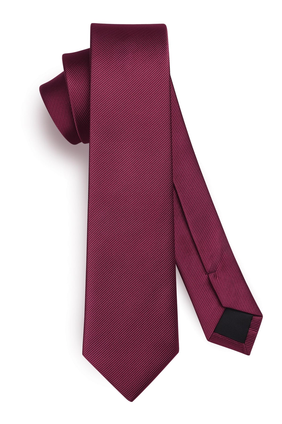 HISDERN Skinny Tie Solid Color 6cm Slim Ties for Men Wedding Classic Formal Business Necktie