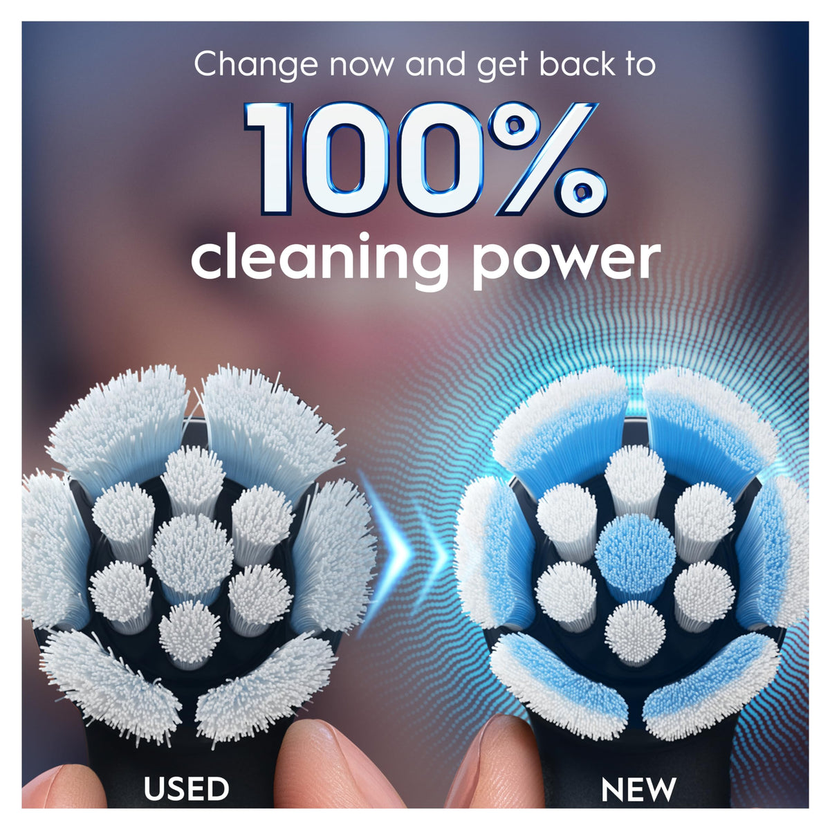Oral-B iO Series Ultimate Clean Electric Toothbrush Brush Heads, 4 Count, White