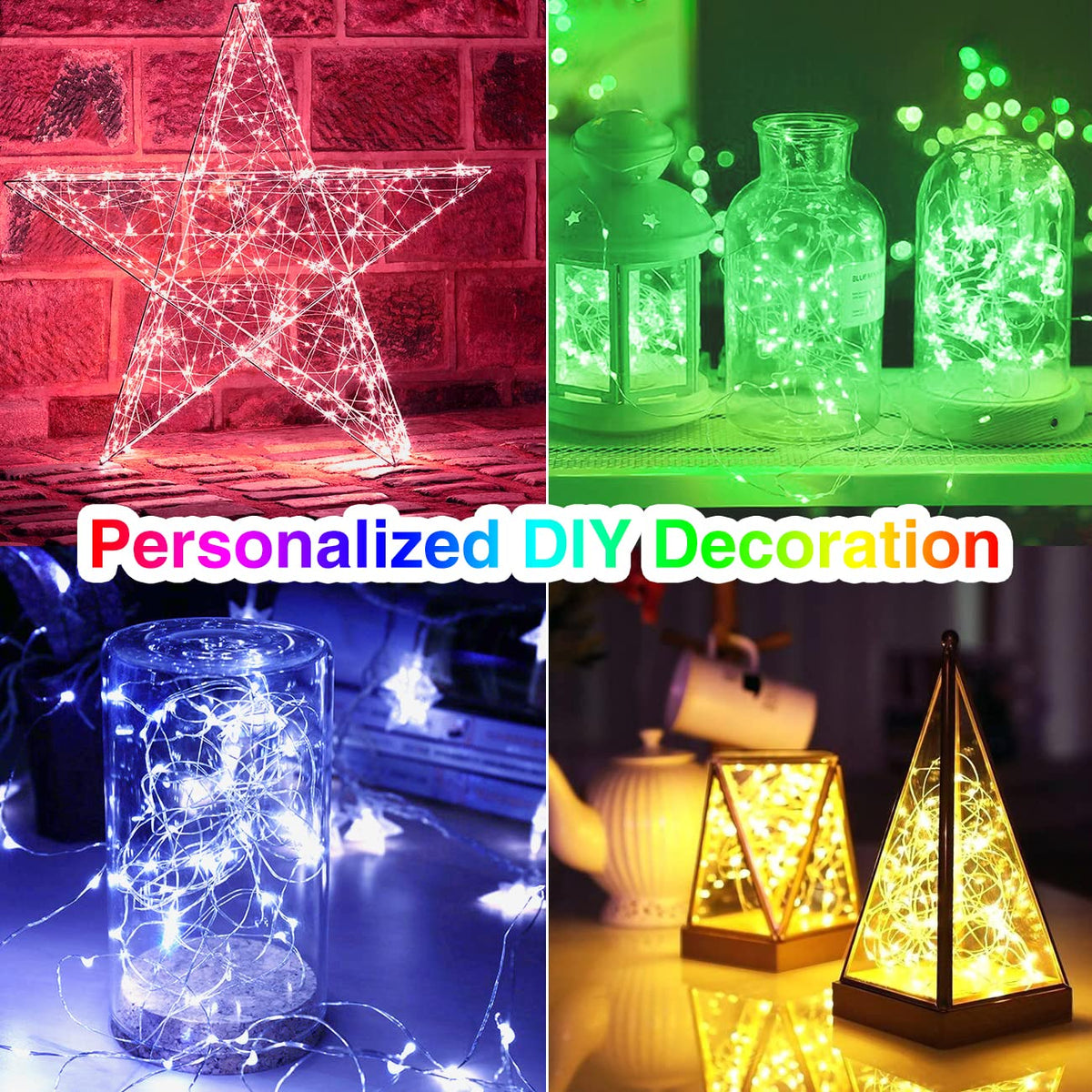 Kolpop 50LED Photo Clip String Lights, 5M Photo Peg Fairy Lights Indoor with 30 Clips Battery Powered Cooper Wire Hanging String Photo Display for Bedroom Birthday Wedding Party Christmas Decorations