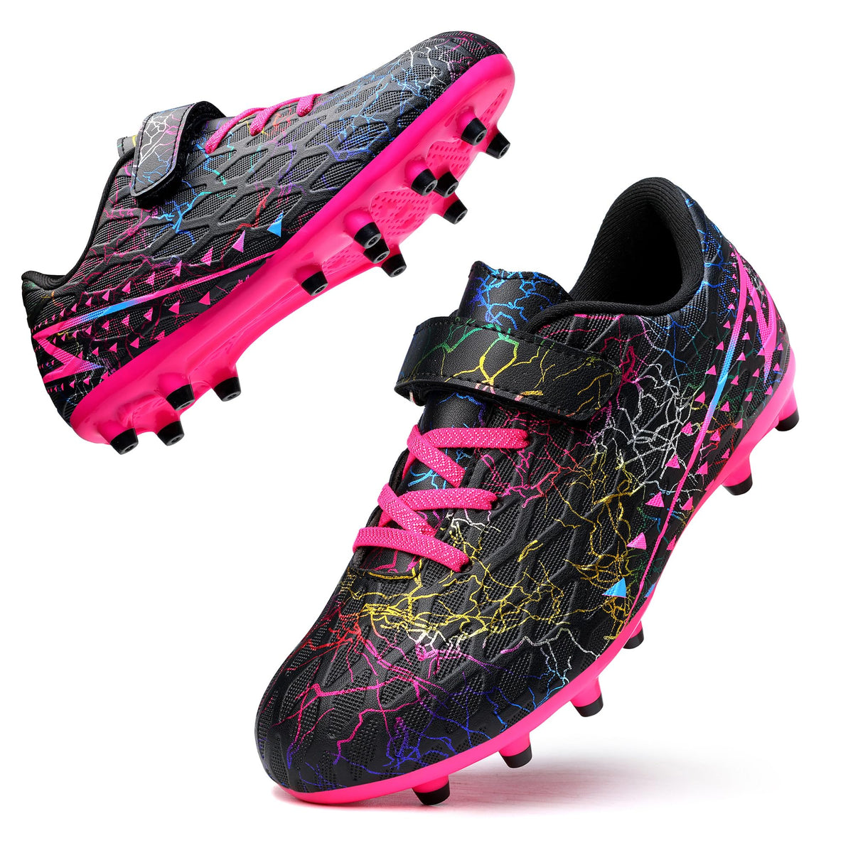 Boys Football Boots Shoes Kids Girls FG/AG Soccer Athletics Sport Shoes Training Shoes Running Shoes Teenager Indoor Outdoor Football Shoes Sneakers for Unisex