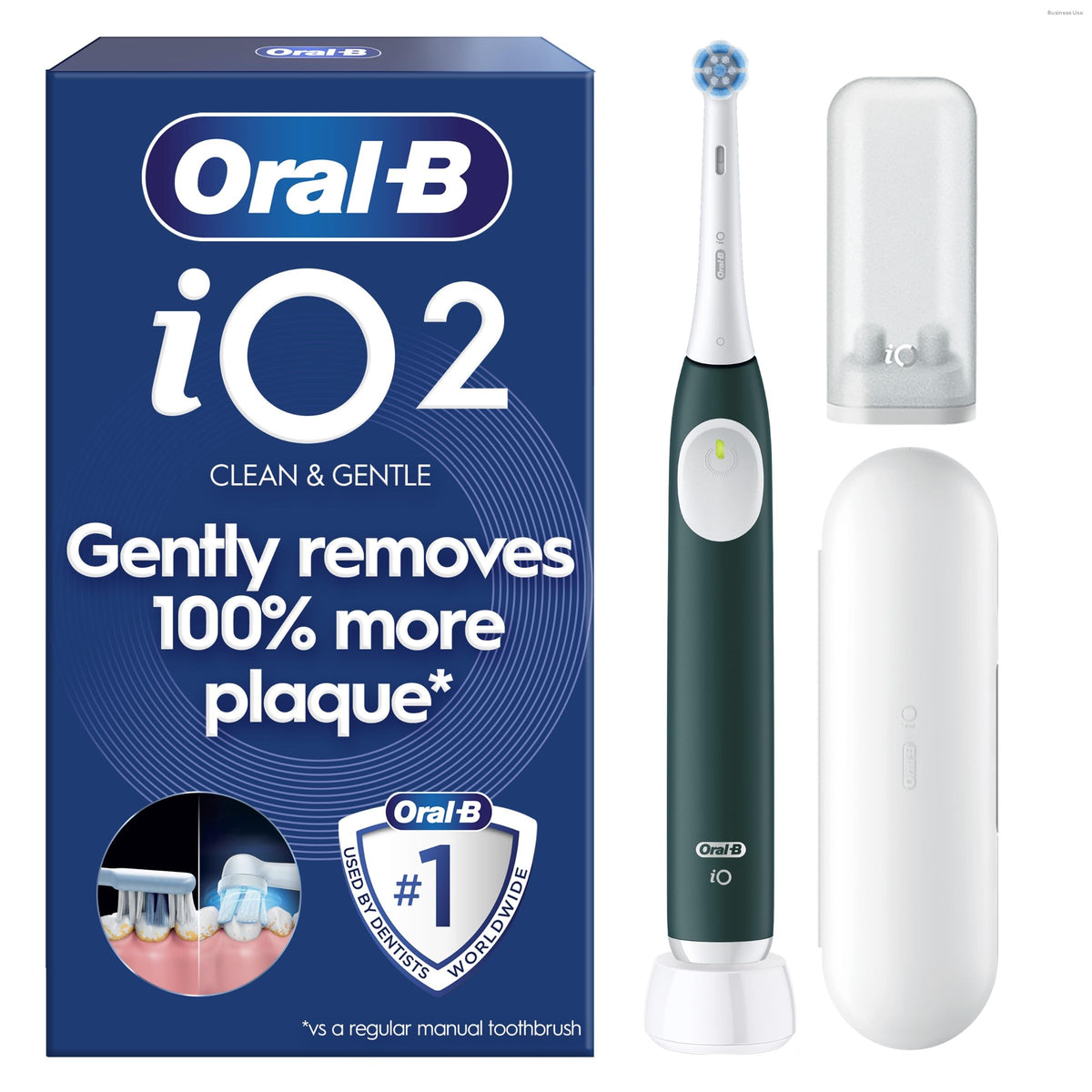Oral-B iO2 Electric Toothbrush for Adults, Night Black, with Travel Case