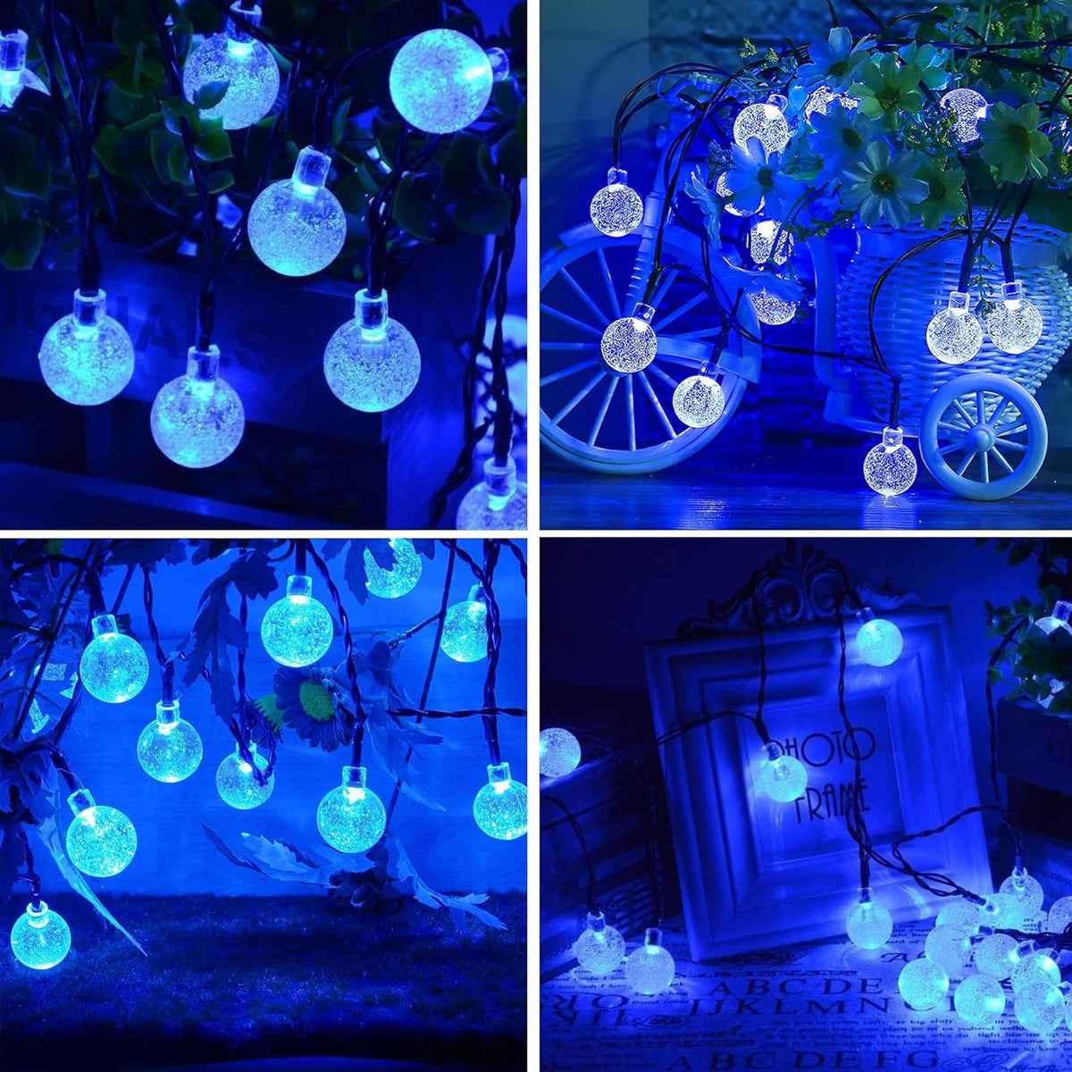 Lezonic Solar String Lights Outdoor, 50LED 7M/23Ft Solar Fairy Lights