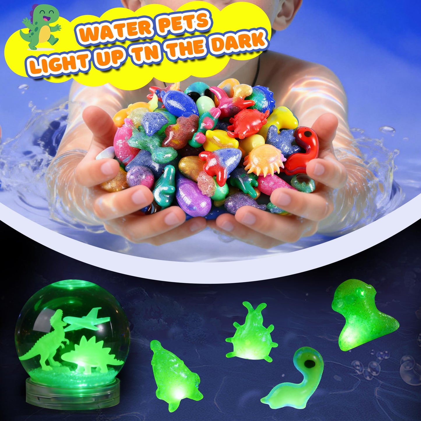URMYWO Magic Water Elf Toy Kit, DIY 3D Magic Gel Pet Toy Set, 12 Gels & 10 Molds,Easter Gifts Craft & Art Kits for Kids 4 5 6 7 8 9 10 Years Old Mermaid Theme