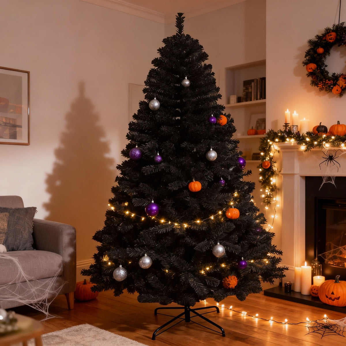 SHATCHI 6ft/1.8m Alaskan Pine Green Artificial Christmas Tree Bushy 550 Tips Xmas Home Decorationations Decorations