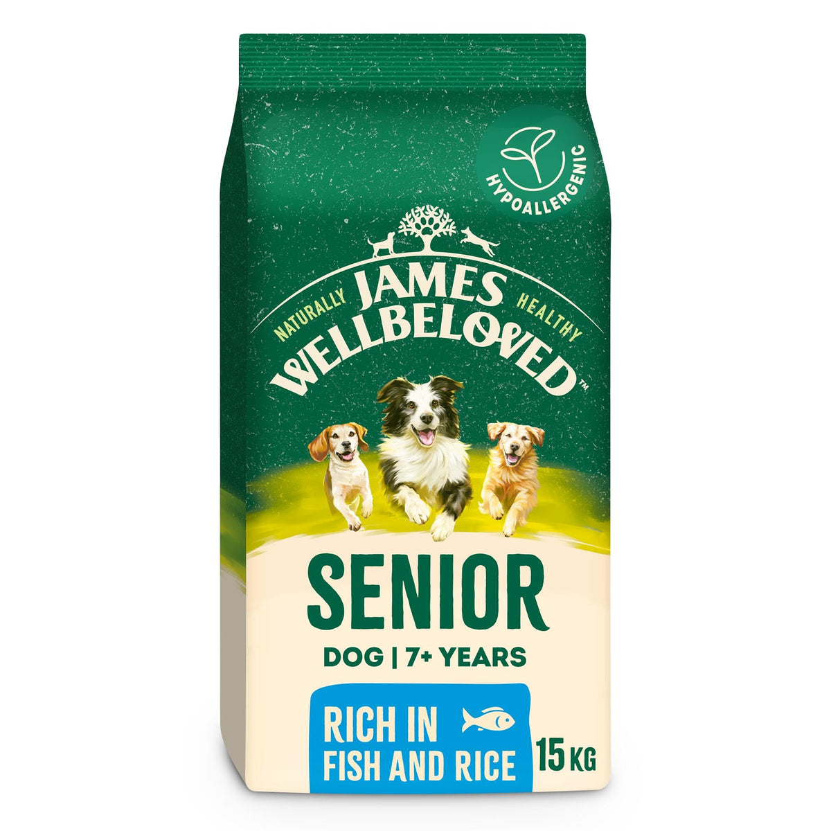 James Wellbeloved Dog Senior Hypoallergenic Dry Food Turkey and Rice 2 kg