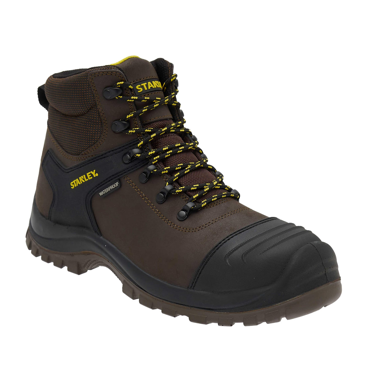 STANLEY Branxton Men's Leather, Steel Toe, Steel Midsole Plate, Waterproof, Safety Work Boot