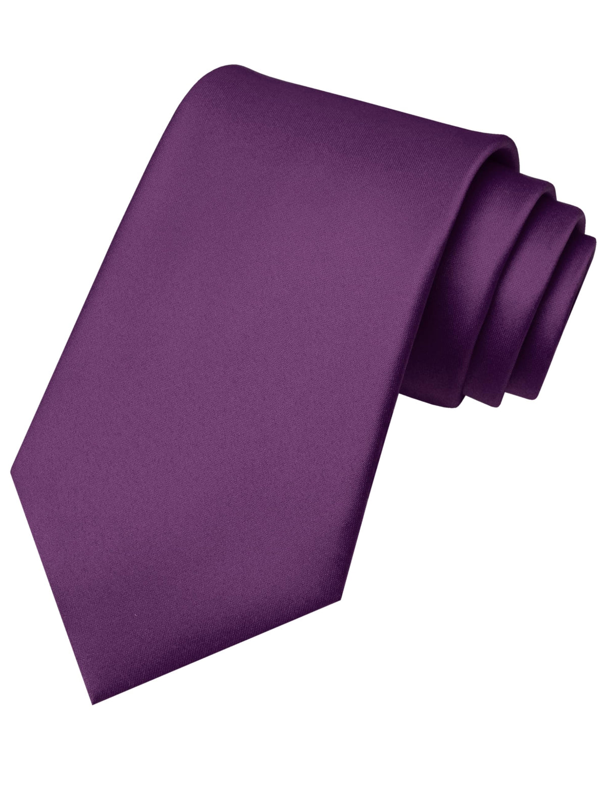 RBOCOTT Solid Color Tie Mens Necktie for Business and Wedding Party