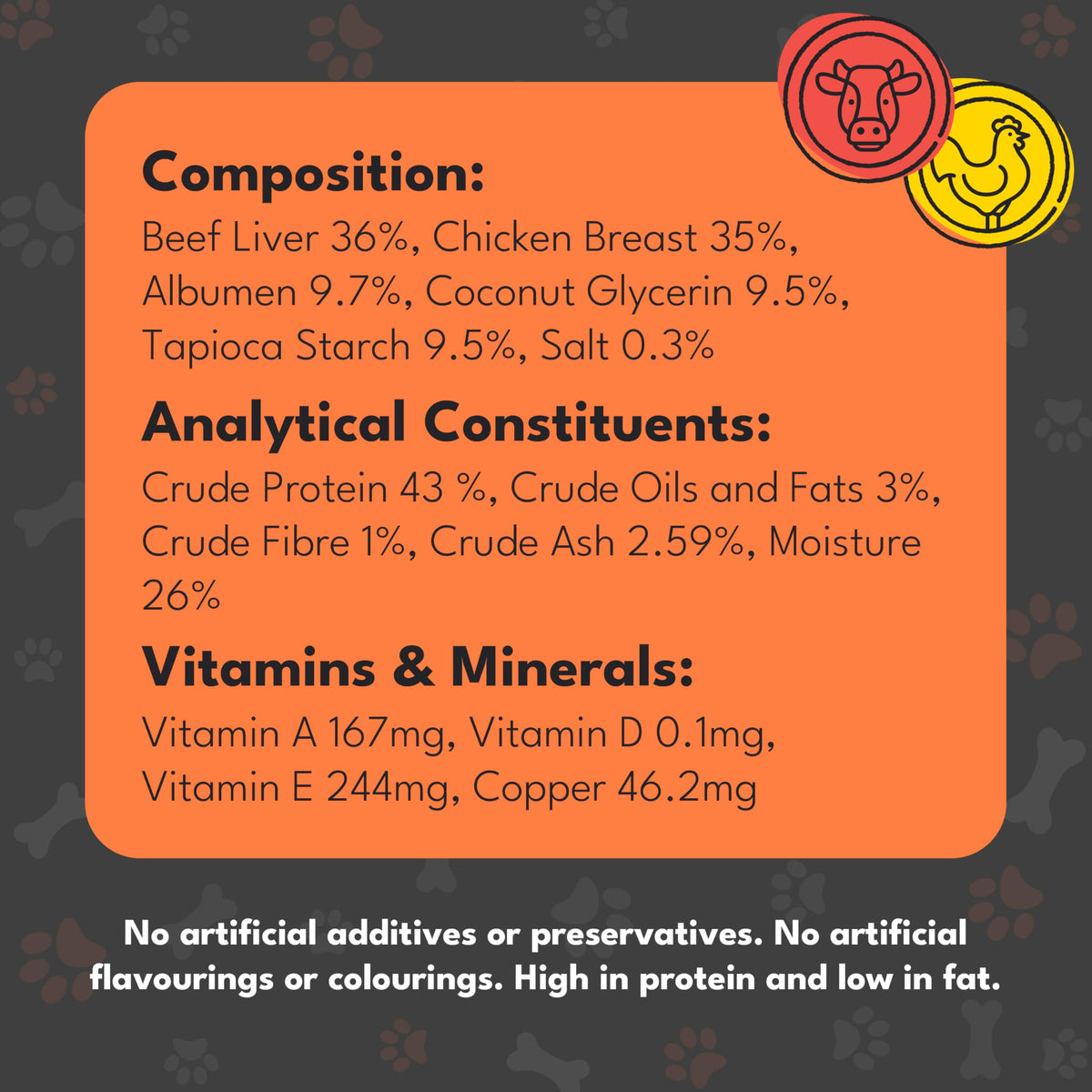 Pet Munchies Venison & Beef Liver Dog Training Treats, Grain Free Tasty Bites with Natural Real Meat, Low in Fat 50g