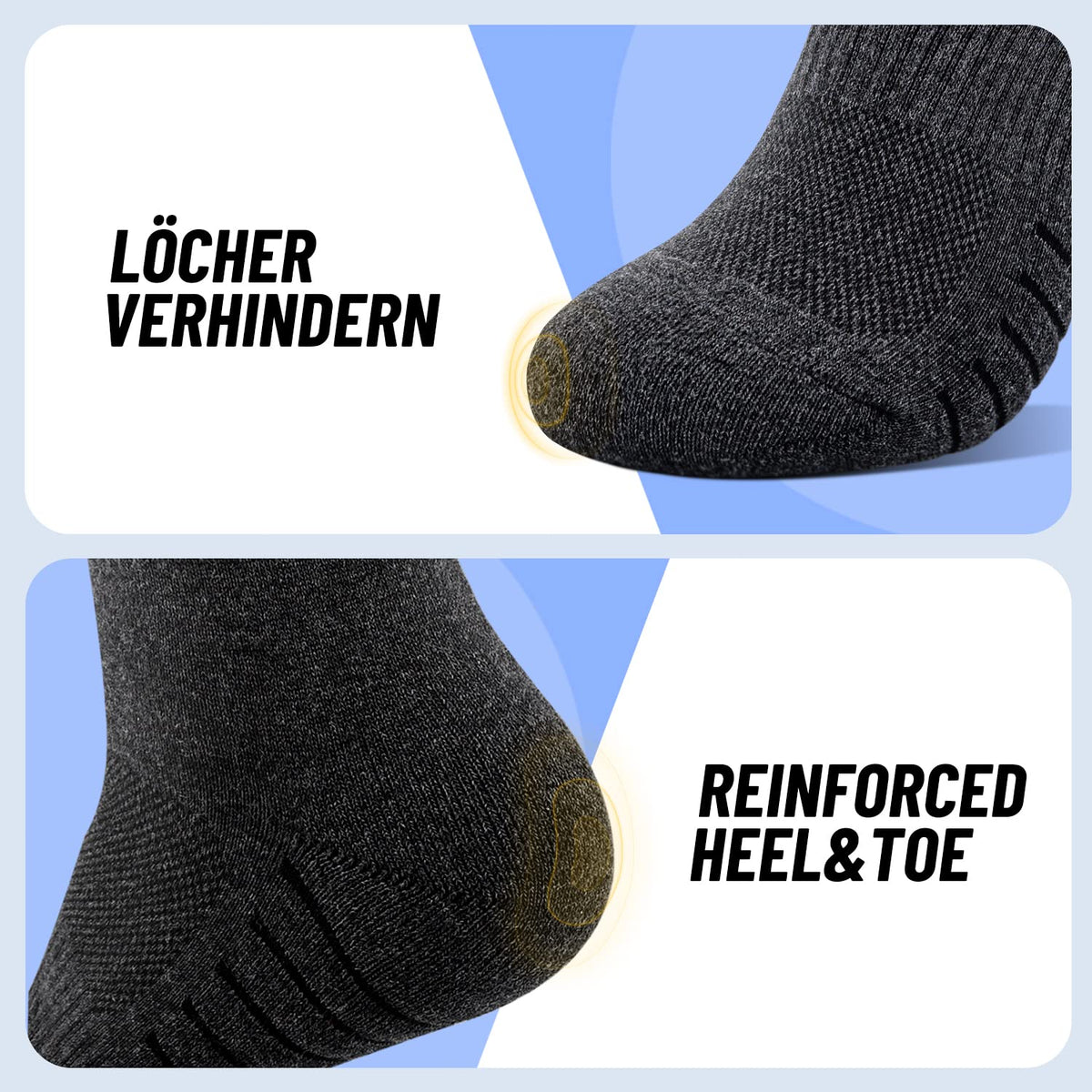 6/12 Pairs Cushioned Sports Socks for Men Women Cotton Crew Socks