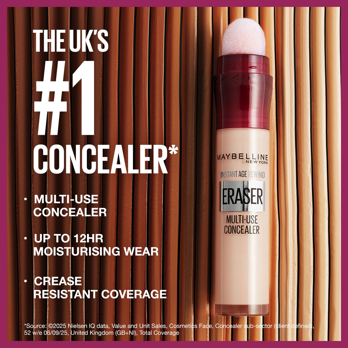 Maybelline Instant Anti Age Eraser Eye Concealer, Dark Circles and Blemish Concealer, Ultra Blendable Formula, 149 Deep Bronze
