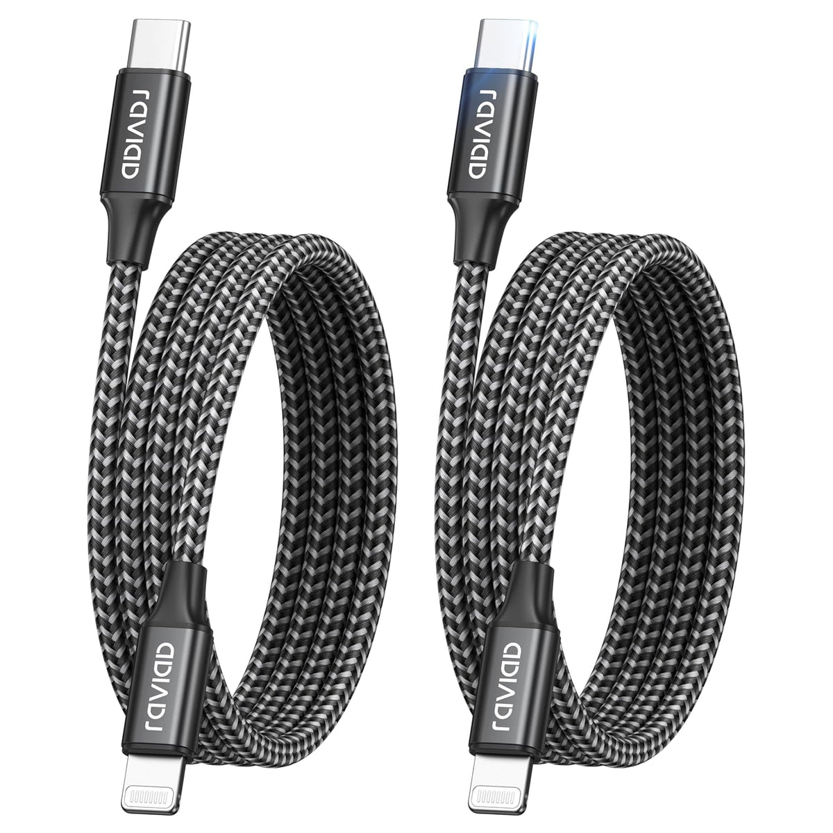 RAVIAD Extra Long USB C to Lightning Cable 3M 2Pack [MFi Certified]