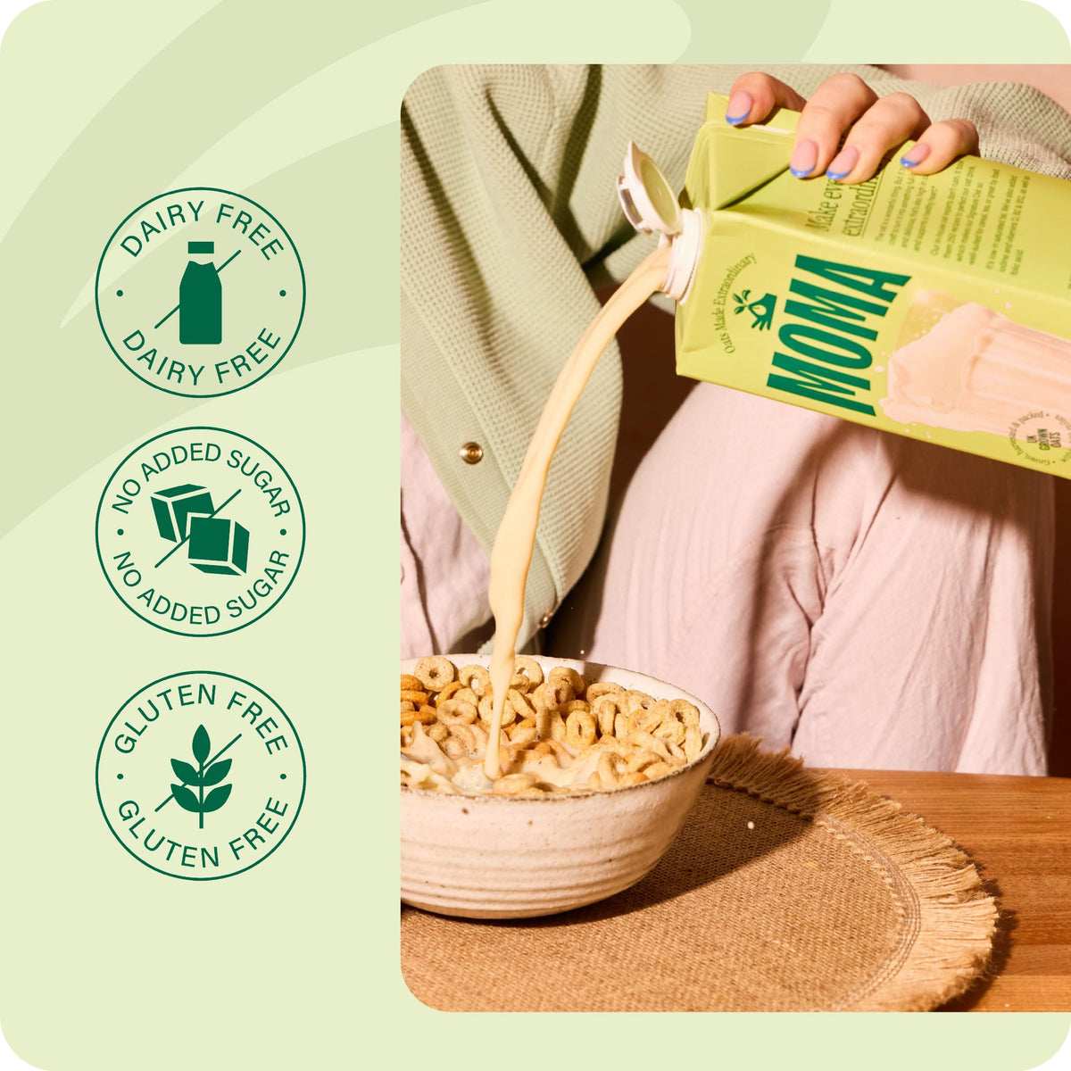 MOMA Pistachio Oat Drink • 1L • No Added Sugar • Vegan, Nut Free & GF