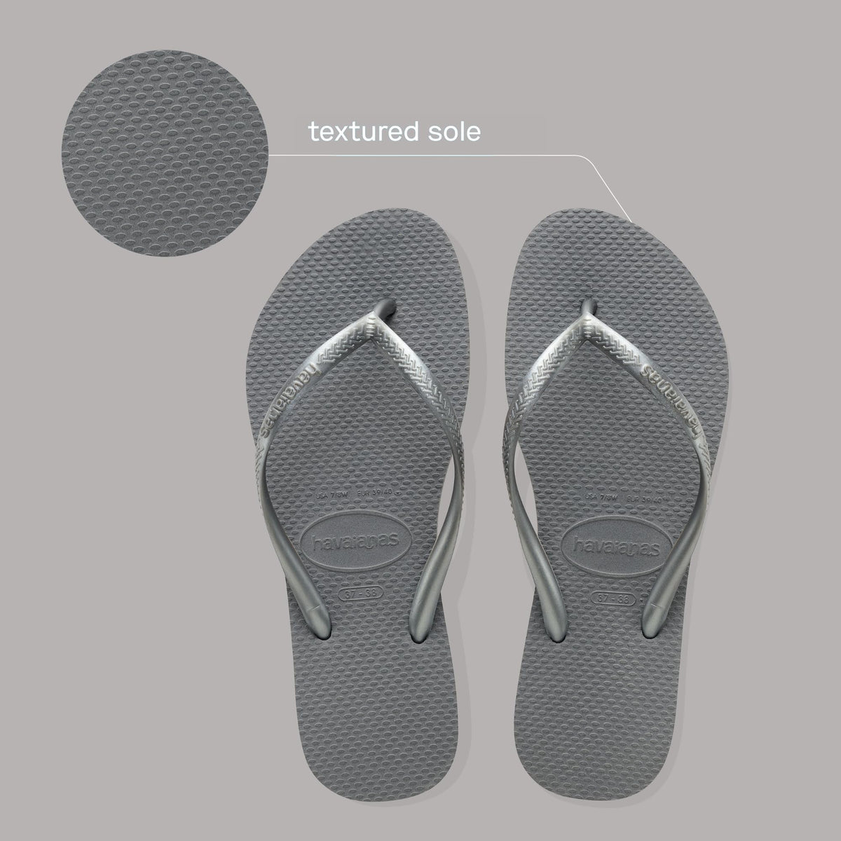Havaianas - Slim, Stylische, Robuste und Vielseitige Badelatschen für Frauen mit Texturierten Sohlen für Grip und Halt