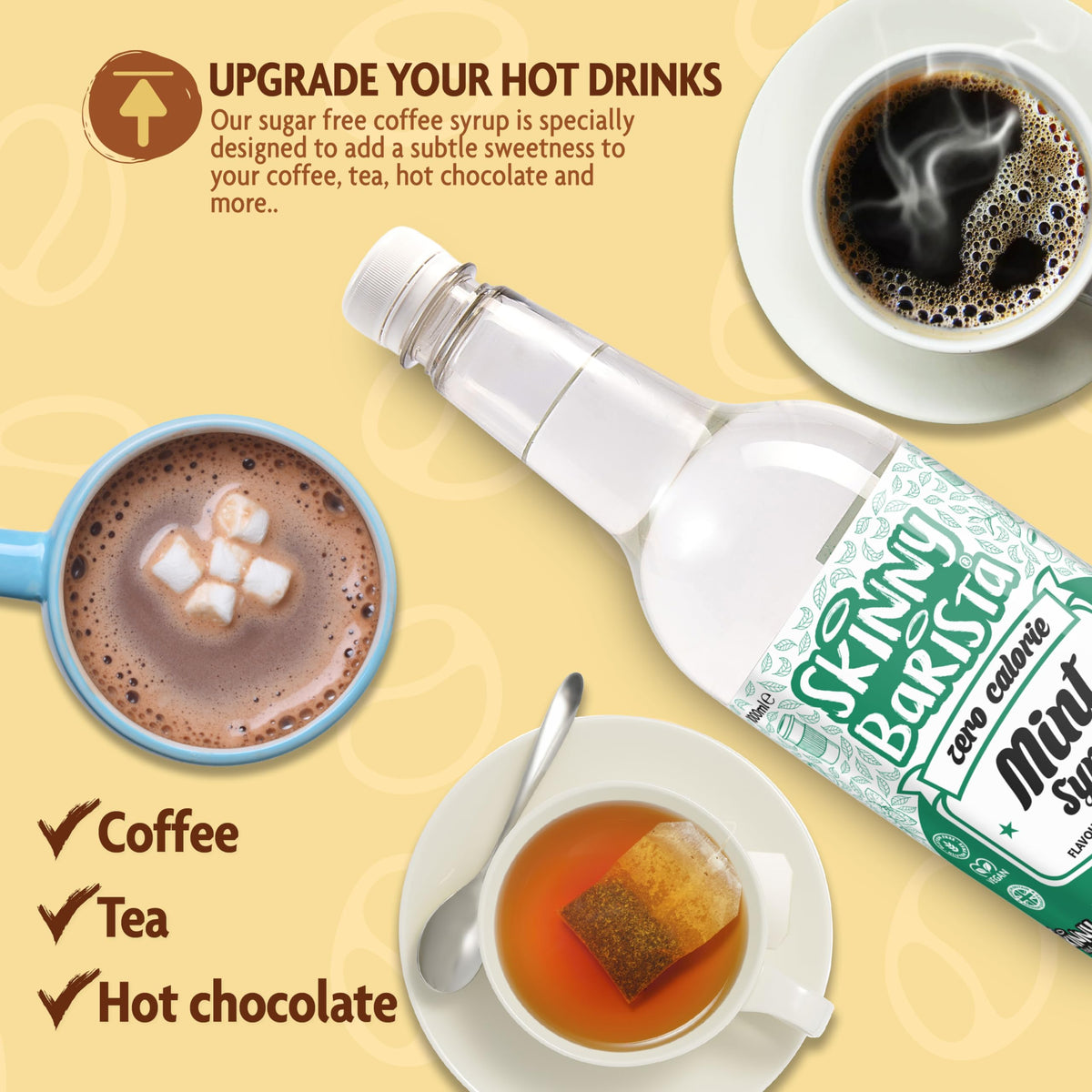 Skinny Food Co Butterscotch Syrup Zero Calorie 1L - Sugar Free Coffee Syrup