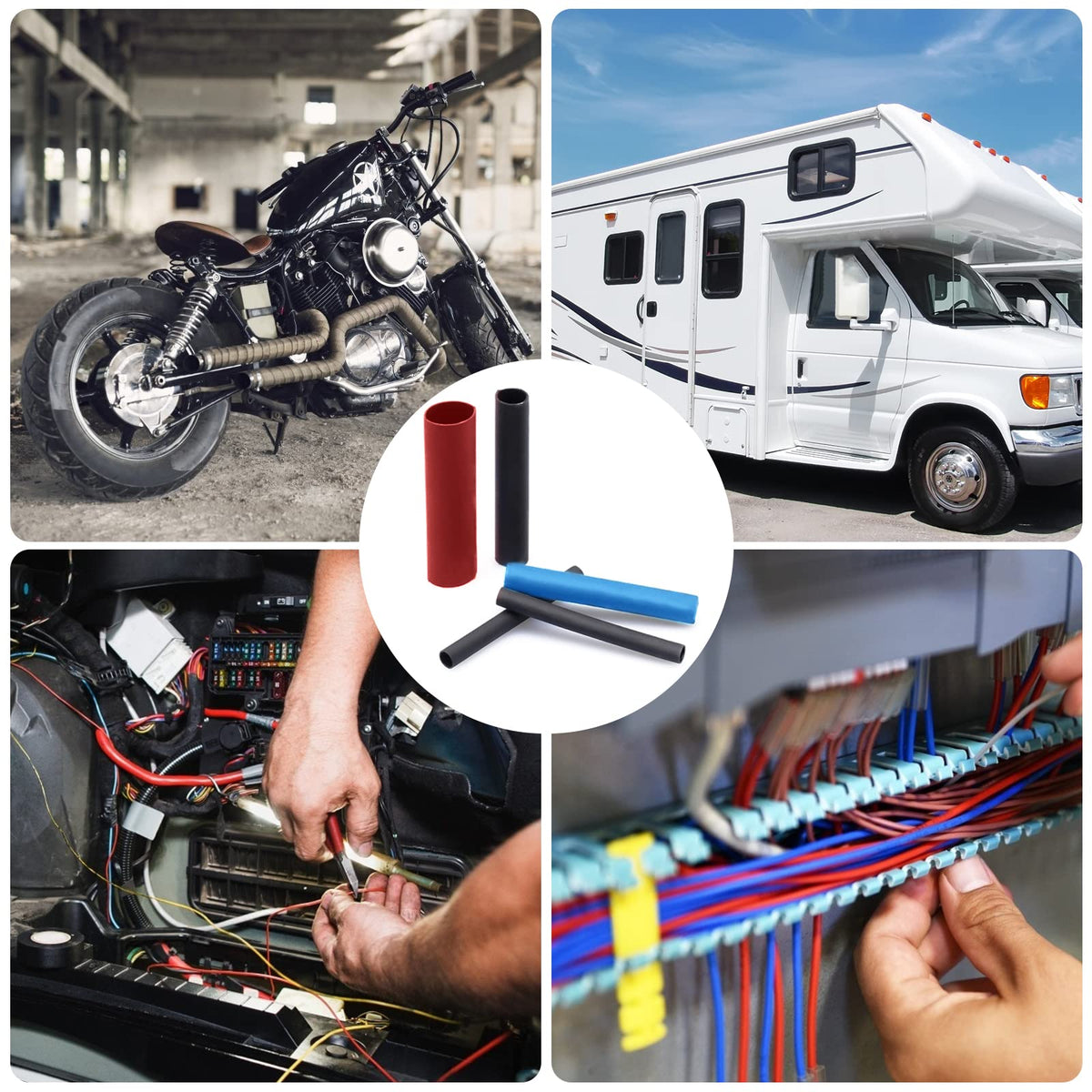 560 Pcs Heat Shrink Tubing Kit Ratio 2:1 Electrical Shrink Tubing Wire Large Wrap Industrial Shrink Tubes Assortment（12 Sizes Black）