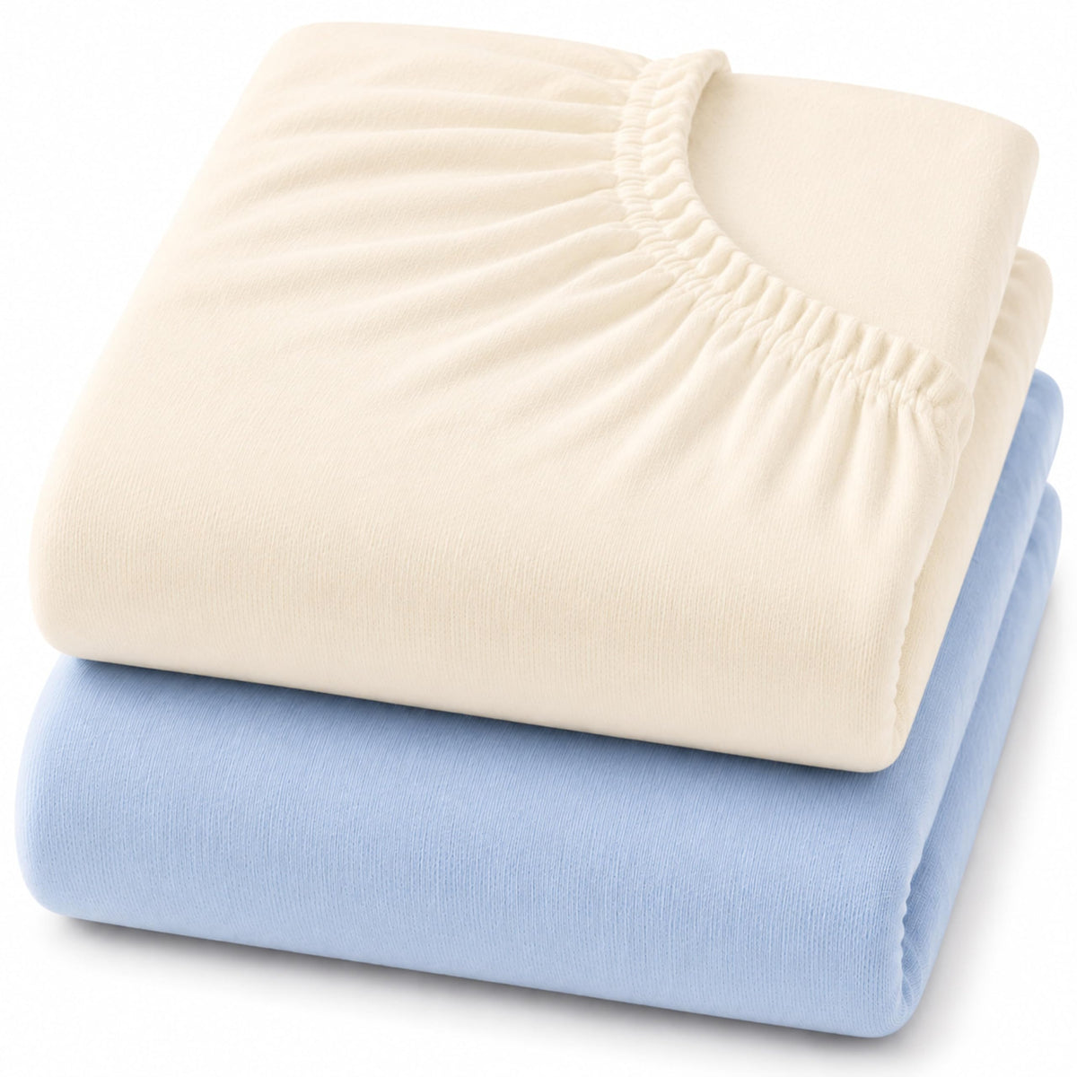 Dudu N Girlie Bedside Crib Sheets 85x51cm – Pink, 2 Pack, Soft Jersey Cotton Fitted Bedding for Co Sleeper & Baby Cribs