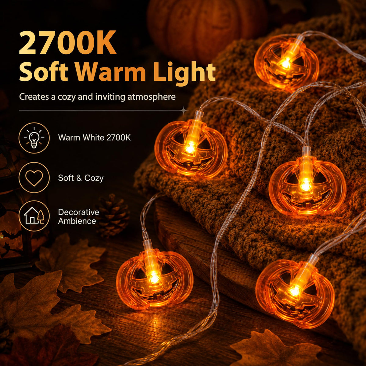 Fulighture Fairy Lights Battery Operated: 5m 16ft 40LED Snowflake