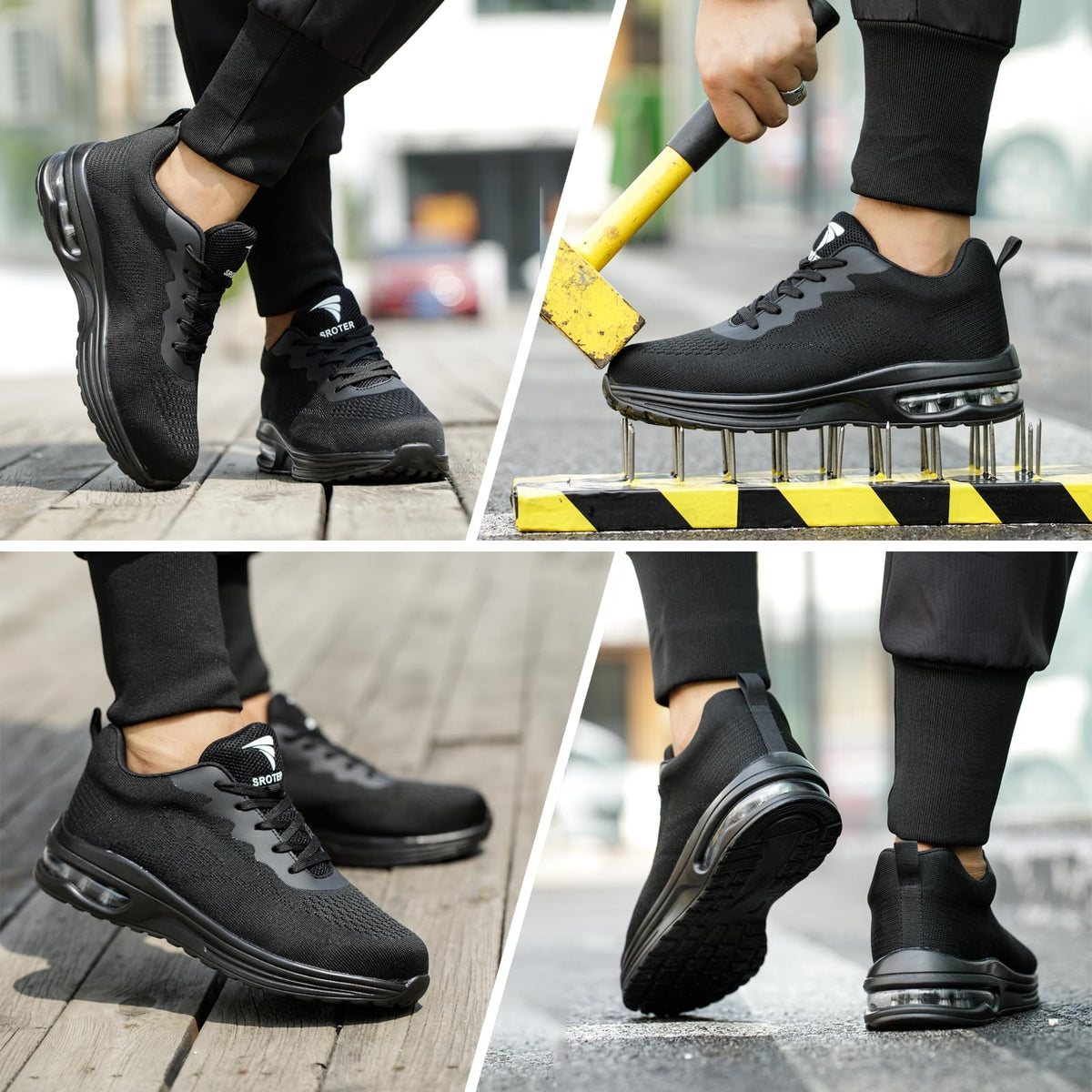 VAVOBIS Safety Trainers Men Womens Safety Shoes with Steel Toe Cap Trainers Non Slip Lightweight Work Trainers Breathable Puncture Proof Work Shoes