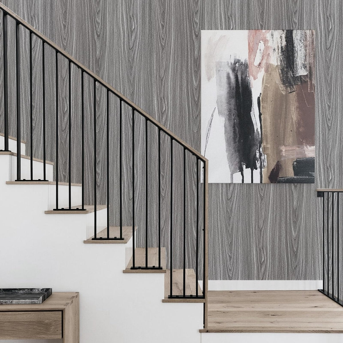 Abyssaly White Wood Effect Sticky Back Plastic for Furniture & Walls