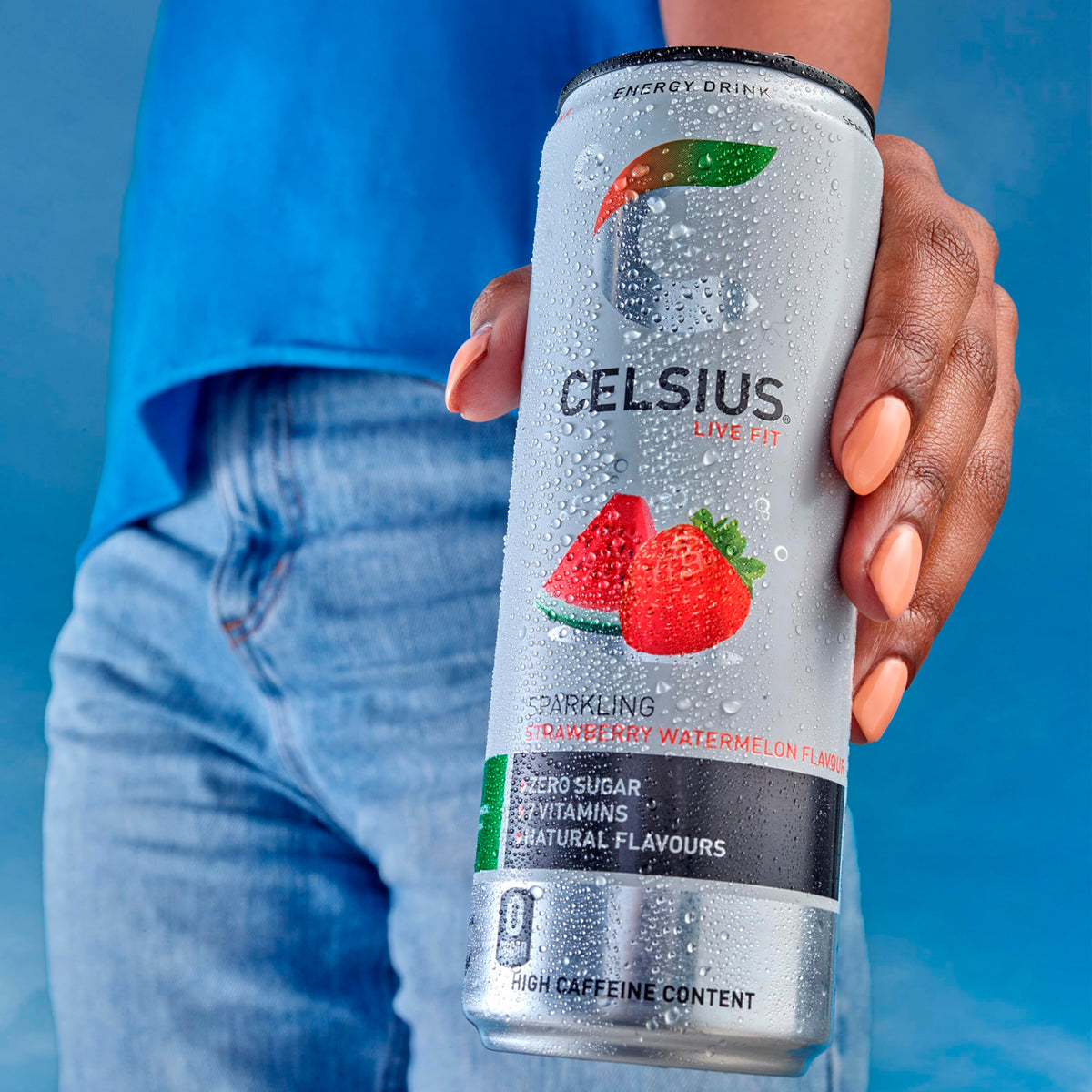 CELSIUS Energy Drink, Sparkling Mango Lemonade, Natural Flavours. No Artificial Colours, Sugar Free Energy Drinks, 355 mL, 4-Pack