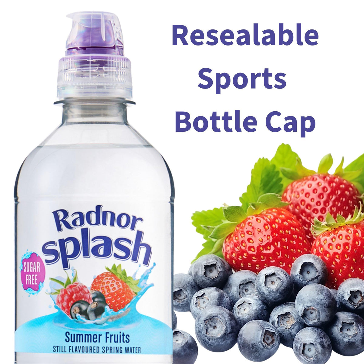 Radnor Splash Flavoured Water Sugar Free 500ml - Pack of 24 (Strawberry)