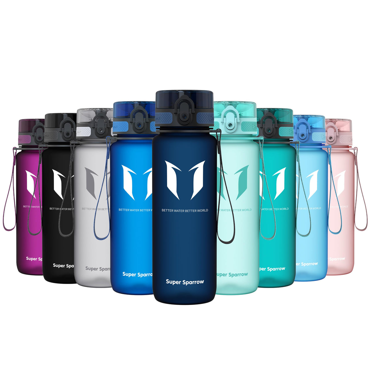 Sparrow Water Bottle 500ml/750ml/1L BPA-Free Tritan Drinks Bottle One-Click