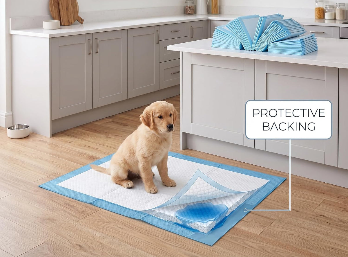 Bargain Factory - Pet Potty Training Pads Pack of 50 for Dogs Puppy Pads - Super-Absorbent 5 Layers Waterproof - 56 x 56 cm - Disposable Puppy Pee Pads