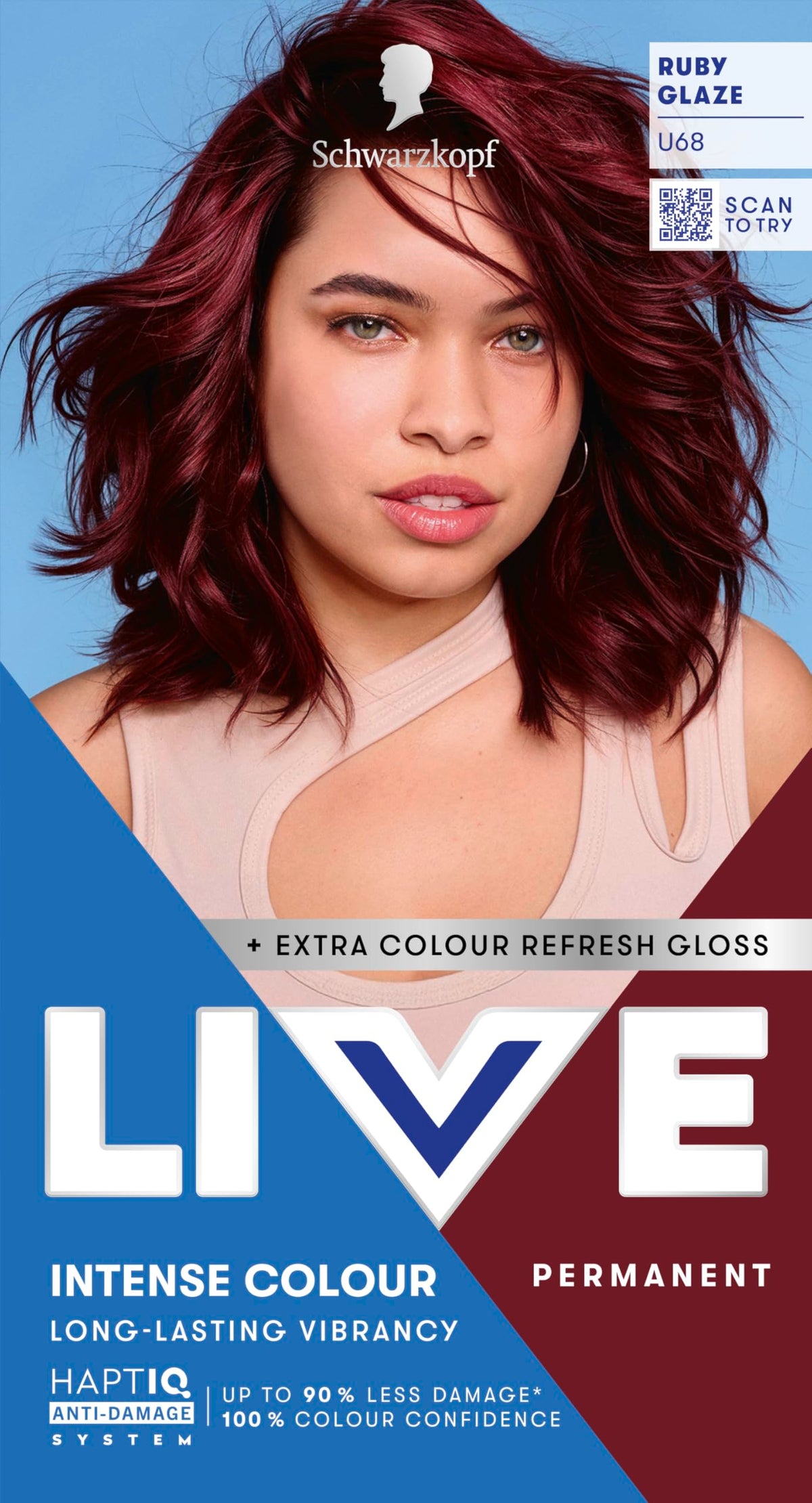 Schwarzkopf LIVE Intense Colour Hair Dye, 099 Deep Black