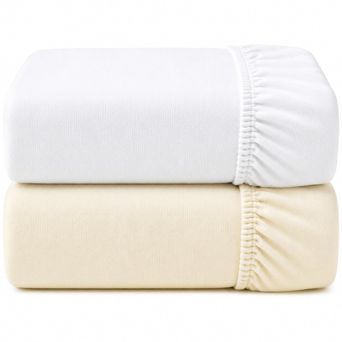 Dudu N Girlie Bedside Crib Sheets 85x51cm – Pink, 2 Pack, Soft Jersey Cotton Fitted Bedding for Co Sleeper & Baby Cribs