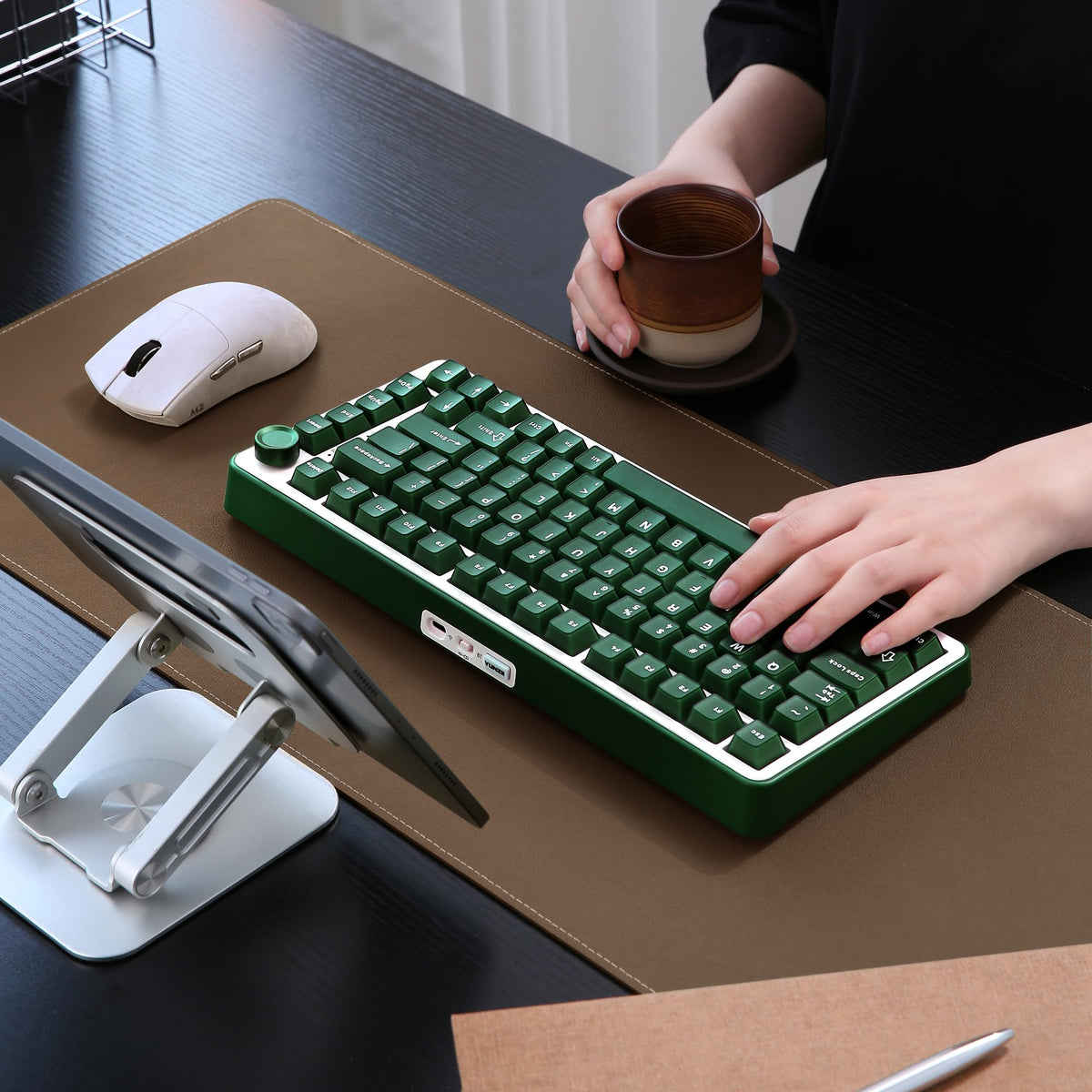 YUNZII B75 PRO 75% Wireless Mechanical Keyboard (Black Heart,Cocoa Switch)